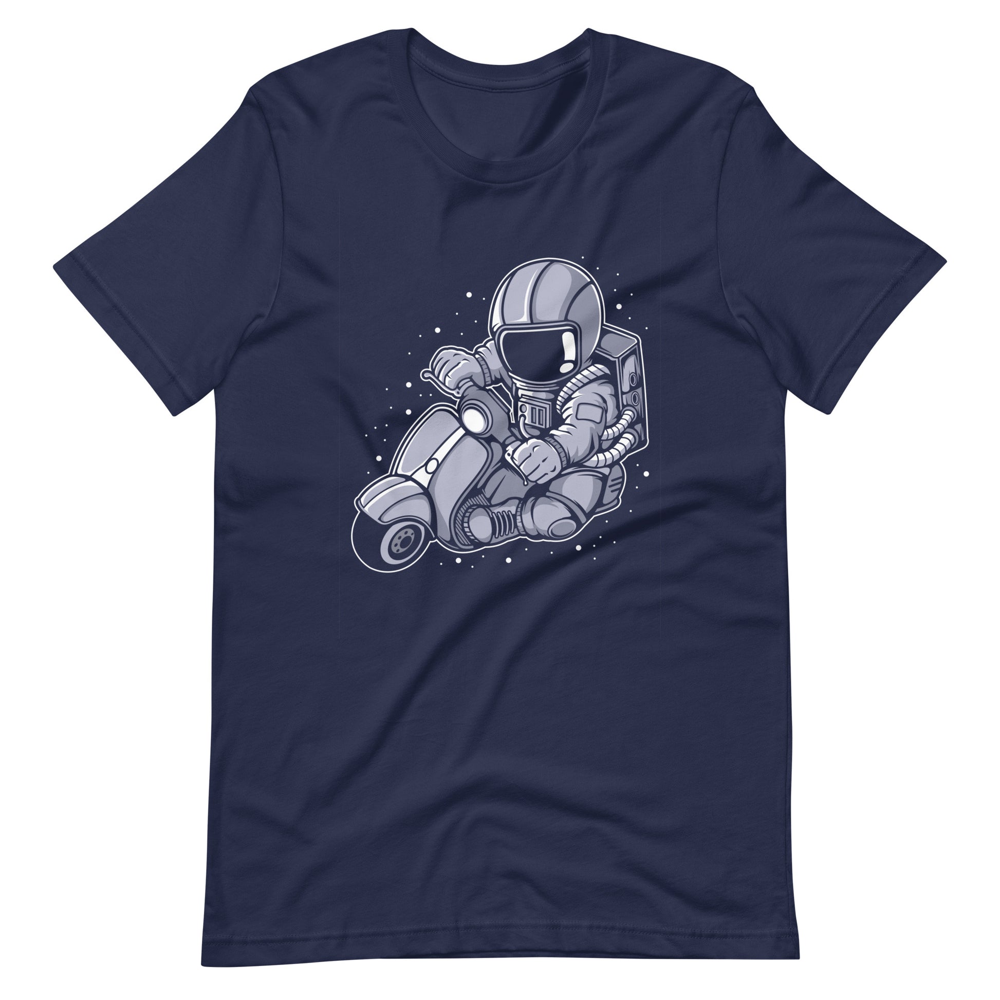 Astronaut Scooter - Men's t-shirt - Navy Front