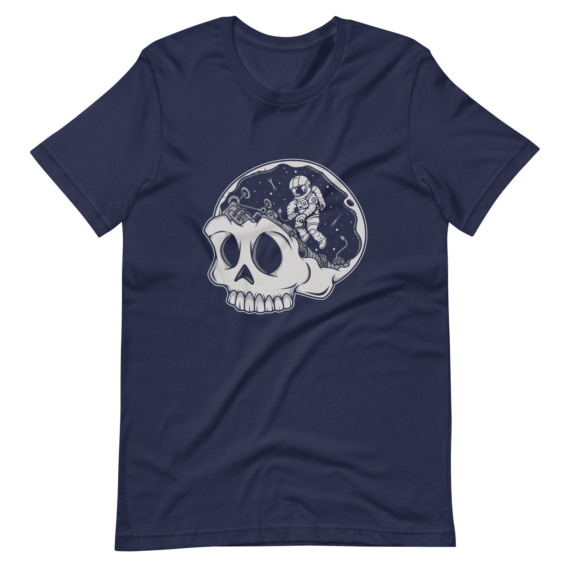 Astronaut Skull Brain - Men's t-shirt - Navy Front