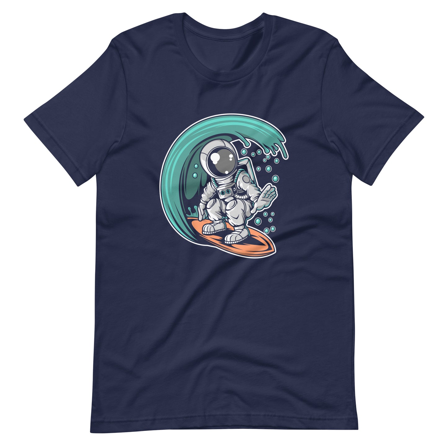 Astronaut Surfing - Men's t-shirt - Navy Front