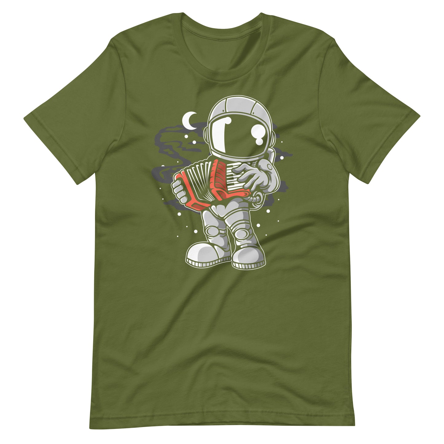 Astronaut Accordion - Men's t-shirt - Olive Front