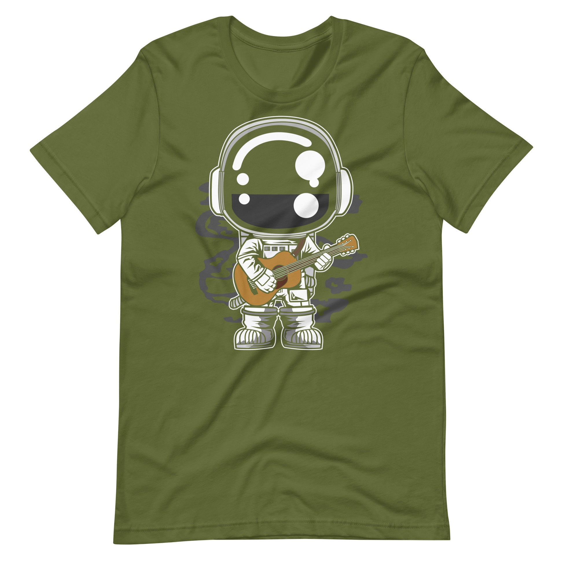 Astronaut Acoustic Guitar - Men's t-shirt - Olive Front