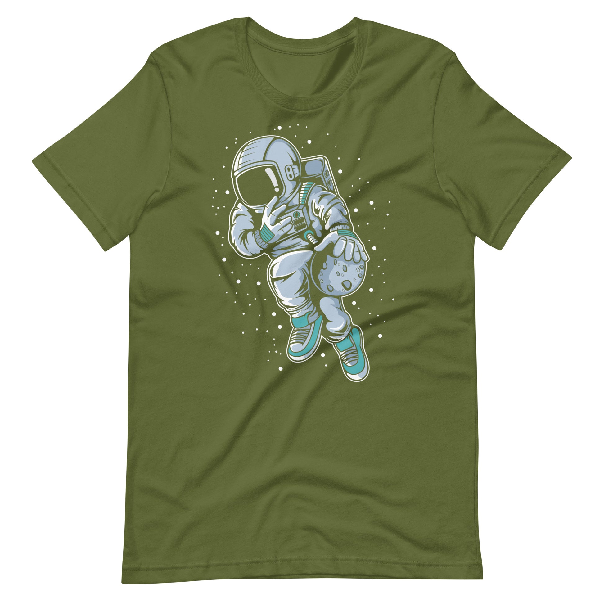 Astronaut Basketball 2 - Men's t-shirt - Olive Front