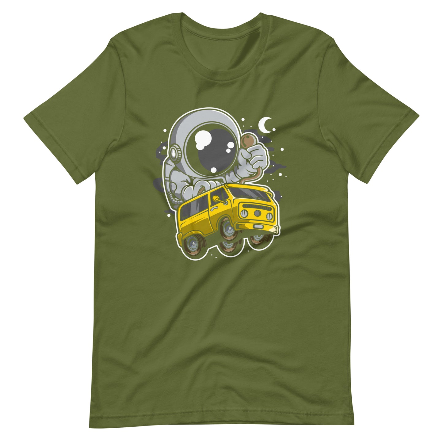 Astronaut Car Racer - Men's t-shirt - Olive Front