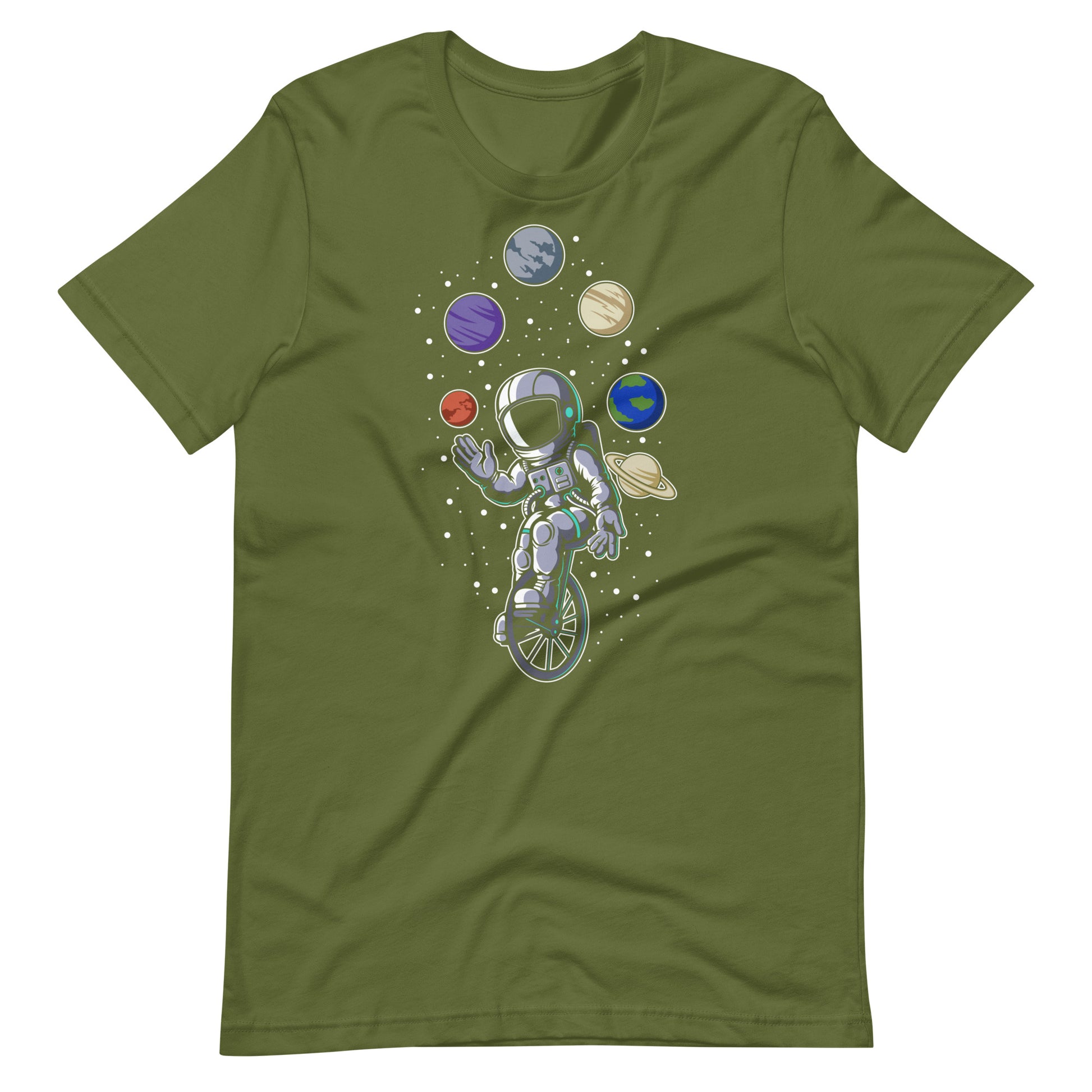 Astronaut Circus - Men's t-shirt - Olive Front