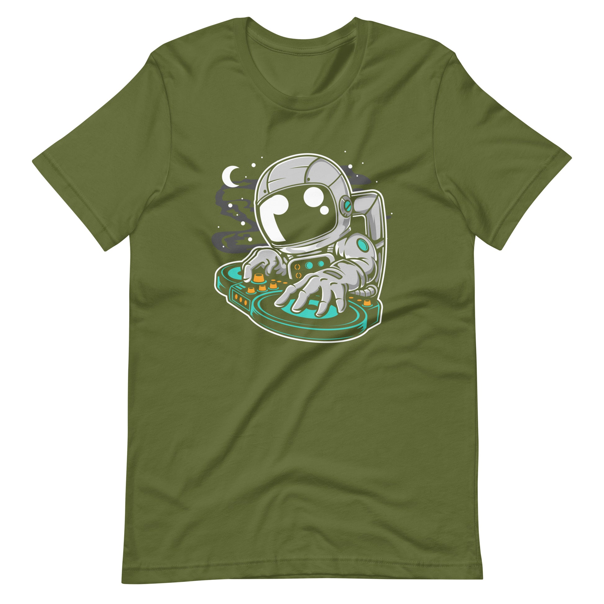 Astronaut DJ - Men's t-shirt - Olive Front