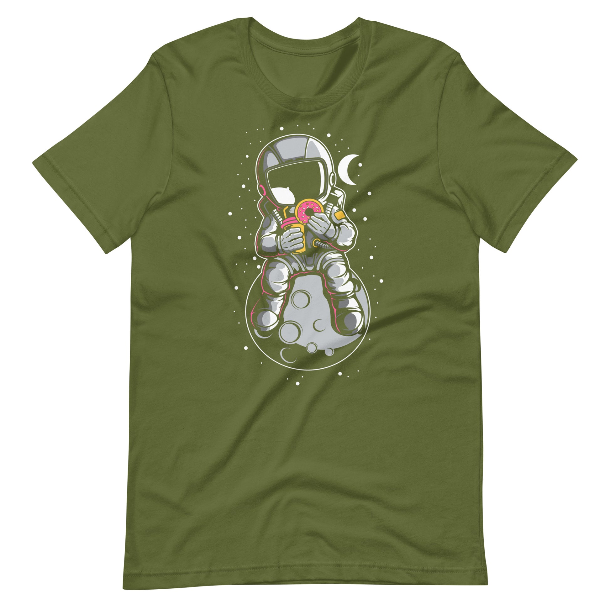 Astronaut Donuts - Men's t-shirt - Olive Front