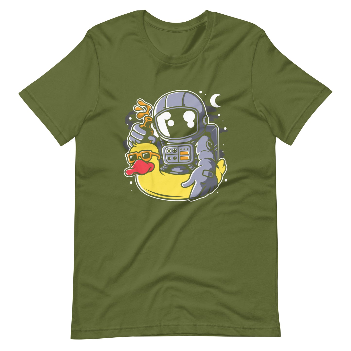 Astronaut Duck Balloon - Men's t-shirt - Olive Front