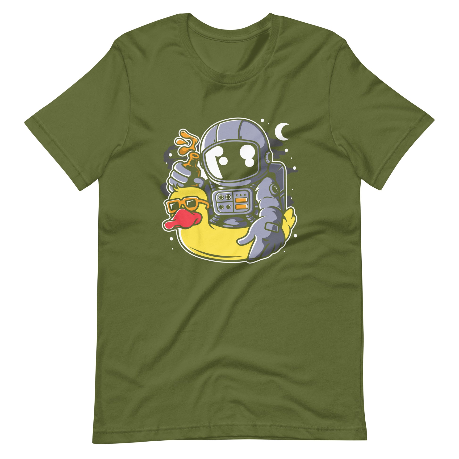 Astronaut Duck Balloon - Men's t-shirt - Olive Front