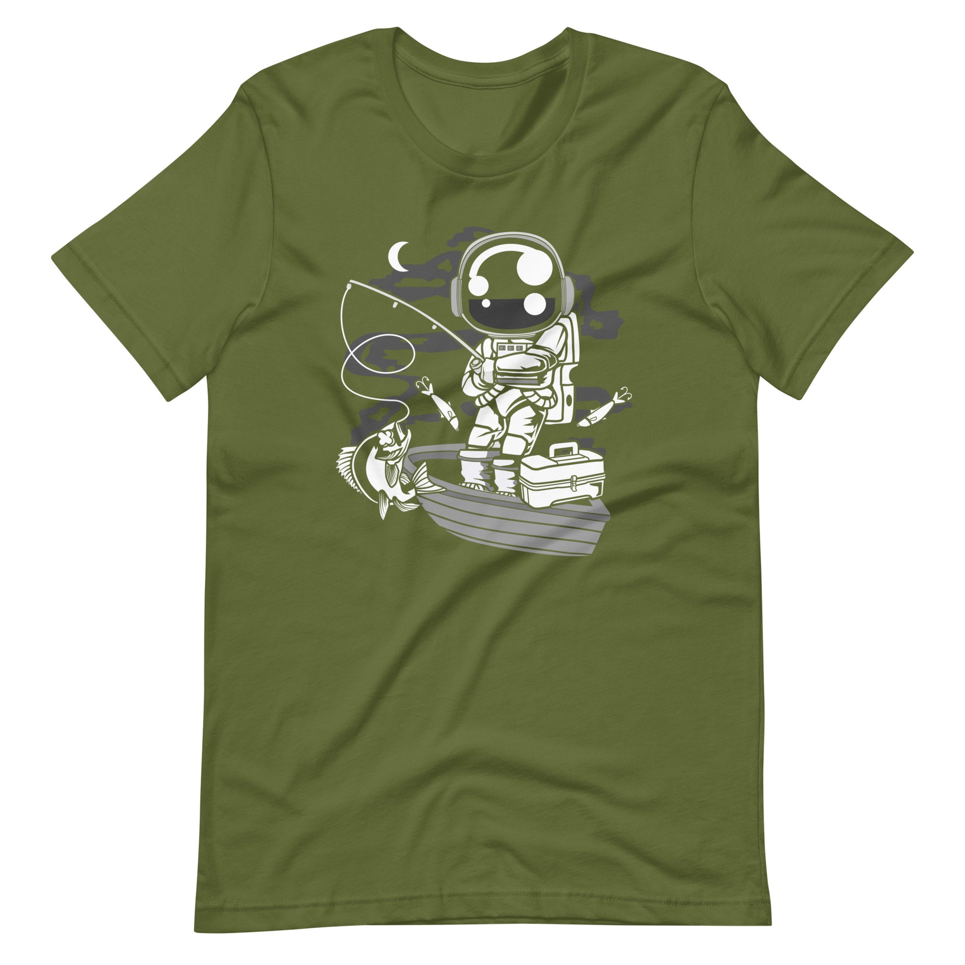 Astronaut Fisherman - Men's t-shirt - Olive Front