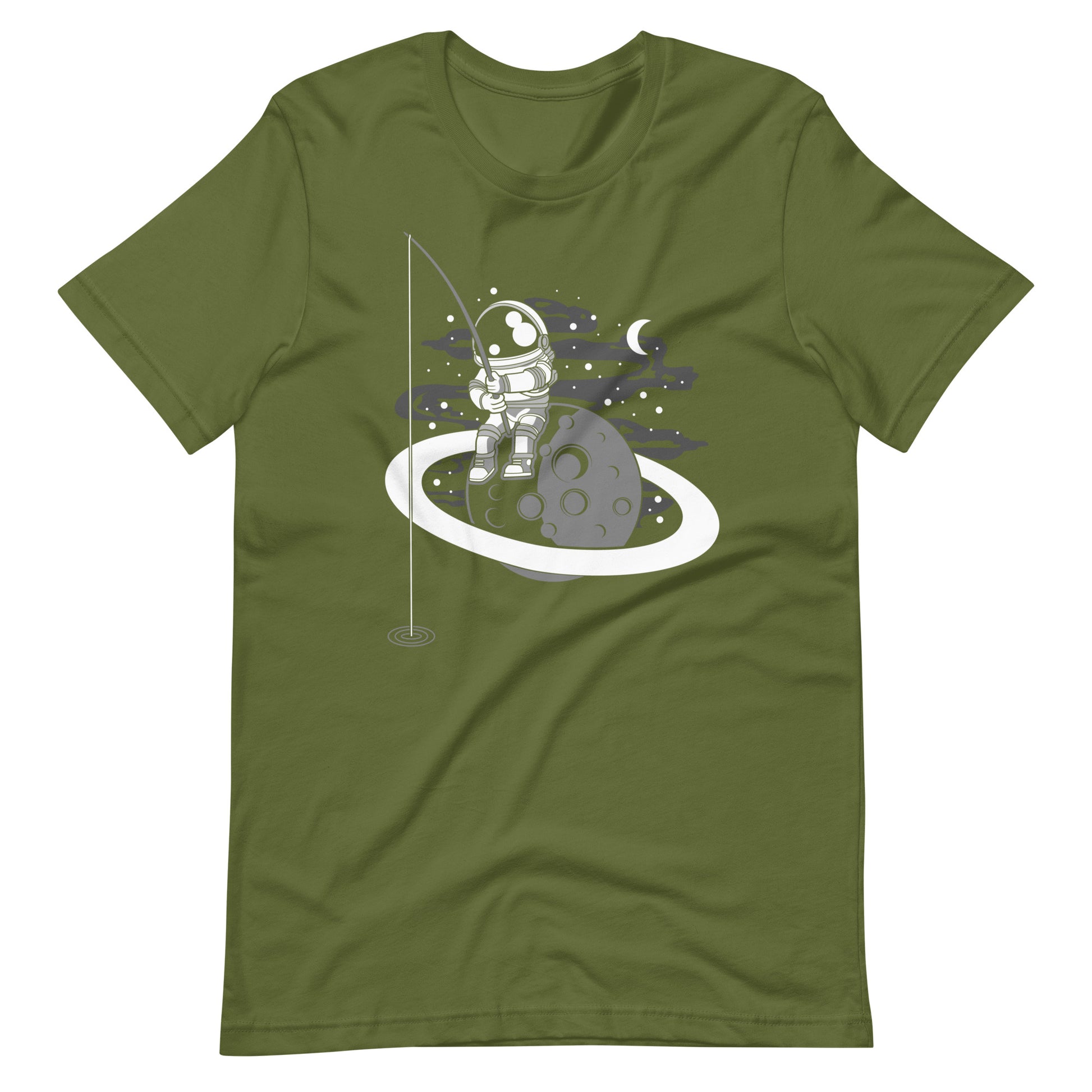 Astronaut Fishing - Men's t-shirt - Olive Front