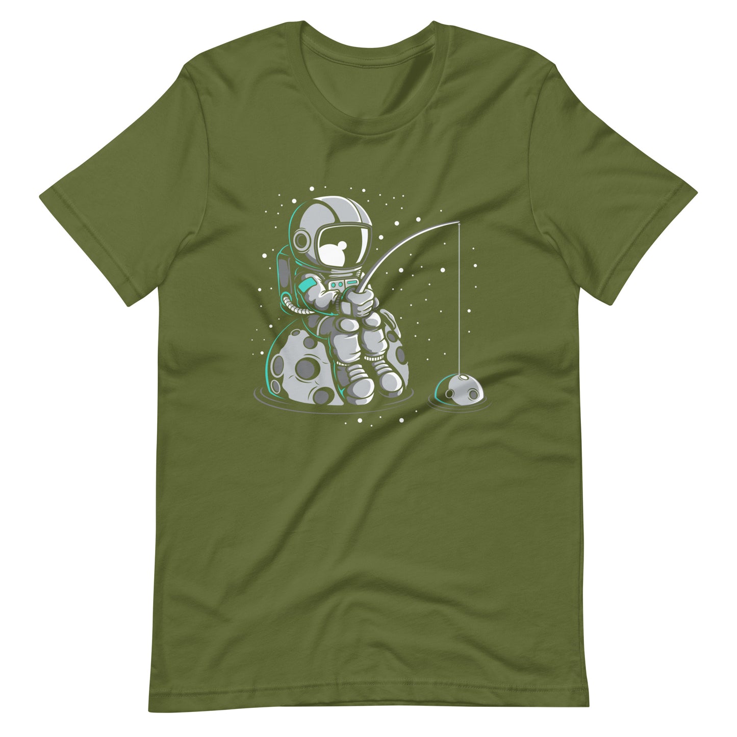 Astronaut Fishing 2 - Men's t-shirt - Olive Front