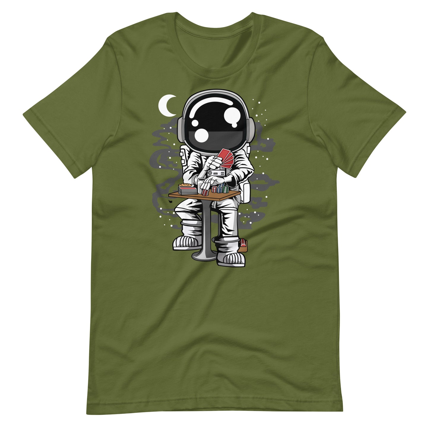 Astronaut Gambler - Men's t-shirt - Olive Front