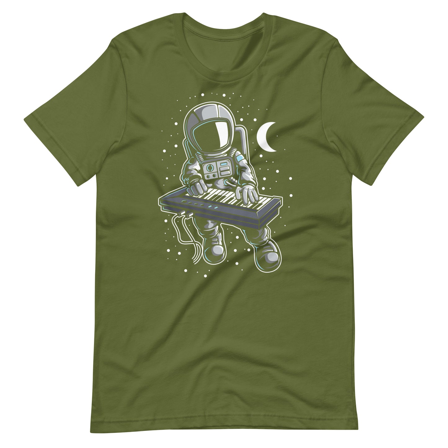 Astronaut Keyboard - Men's t-shirt - Olive Front