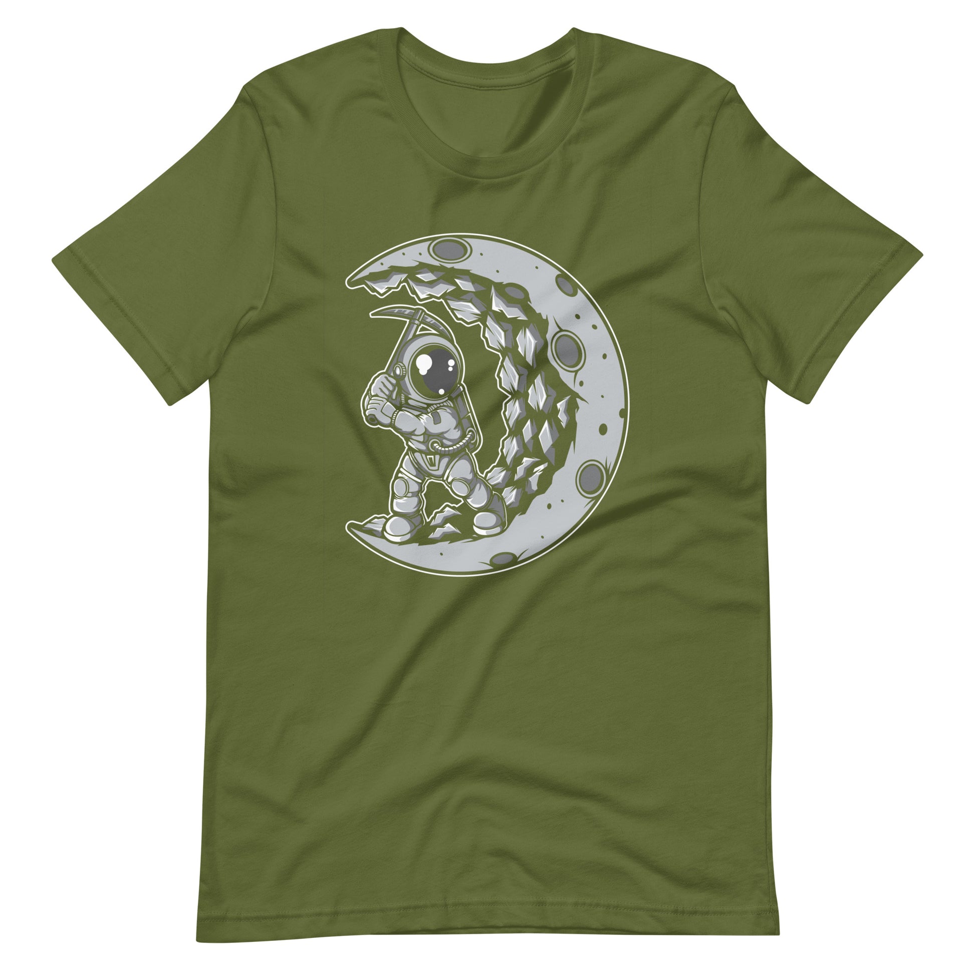 Astronaut Moon Digger - Men's t-shirt - Olive Front