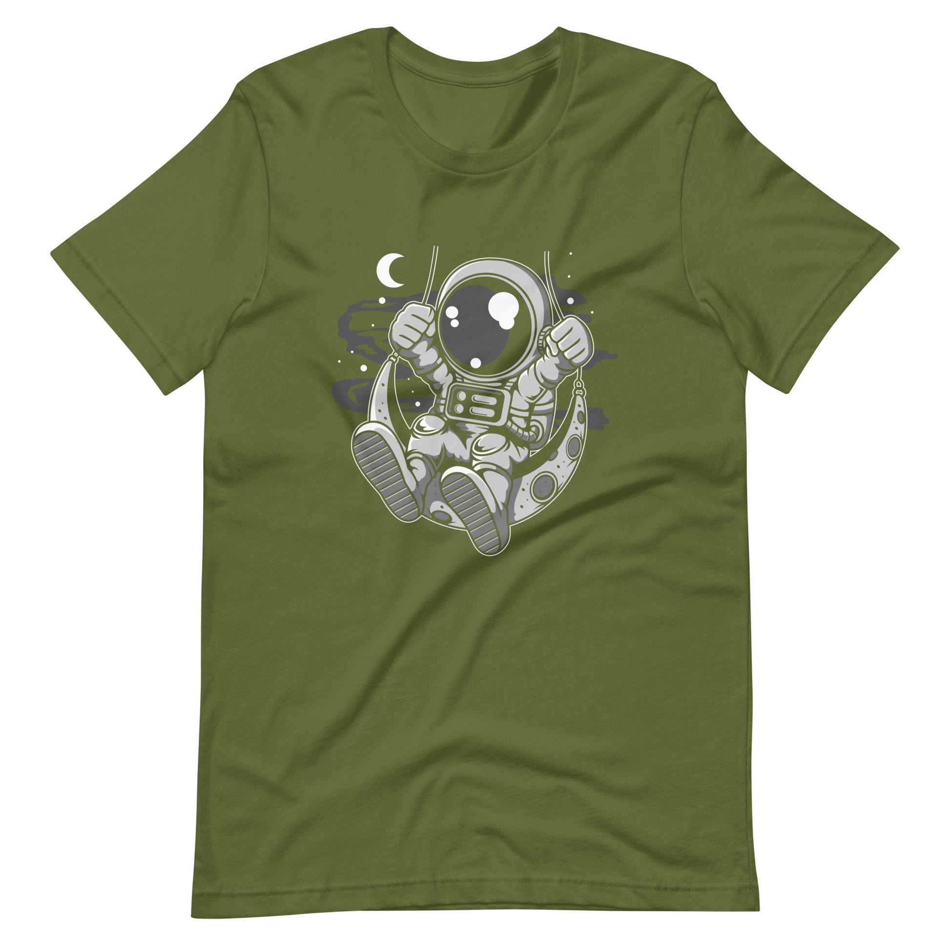 Astronaut Moon Swinger - Men's t-shirt - Olive Front