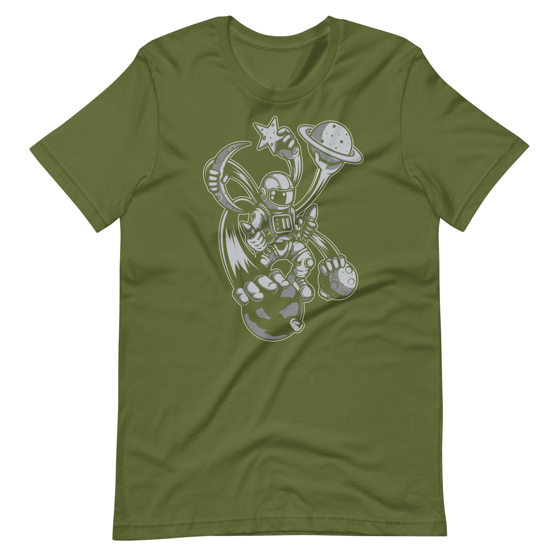 Astronaut Multiple Hands - Men's t-shirt - Olive Front