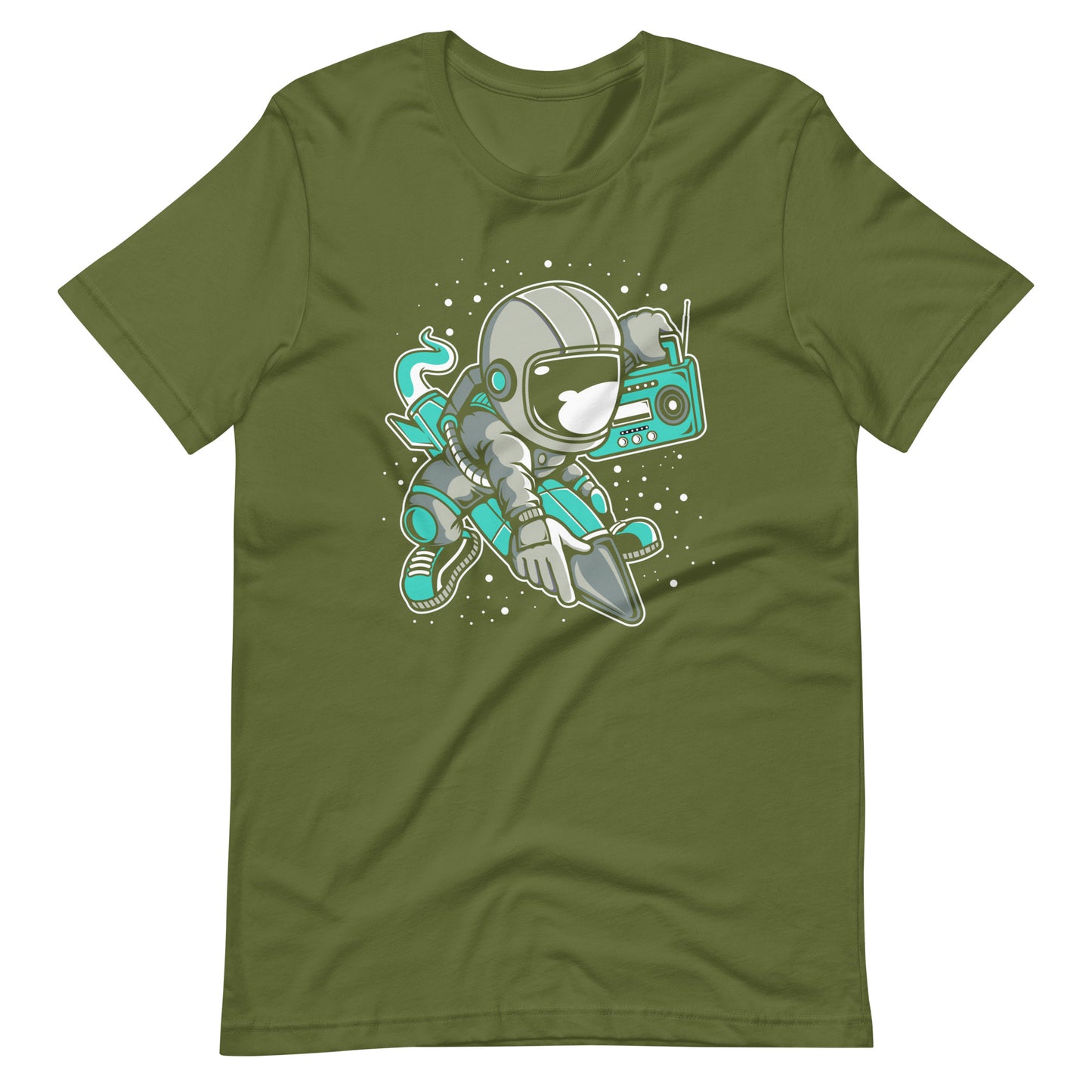 Astronaut Rocket - Men's t-shirt - Olive Front