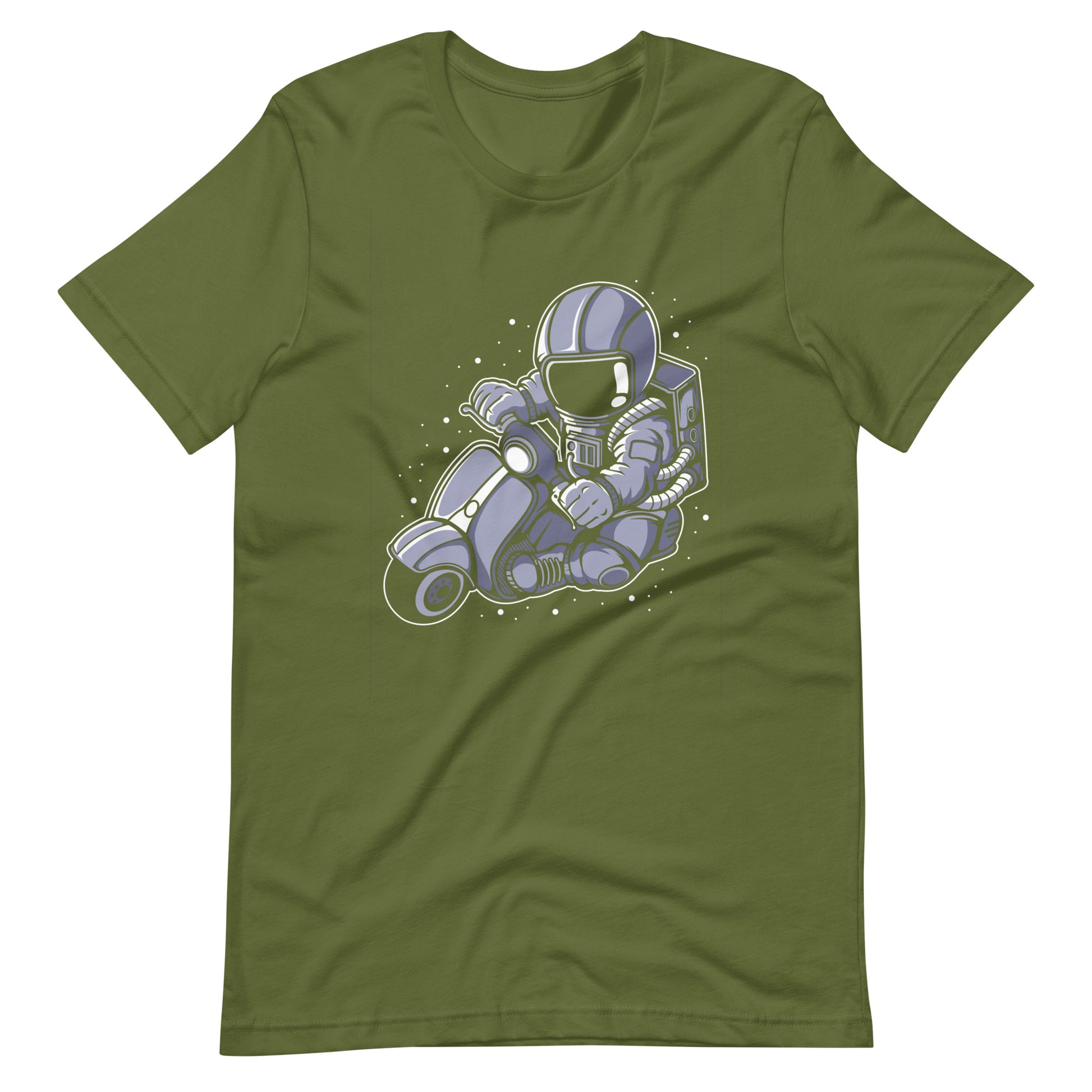 Astronaut Scooter - Men's t-shirt - Olive Front