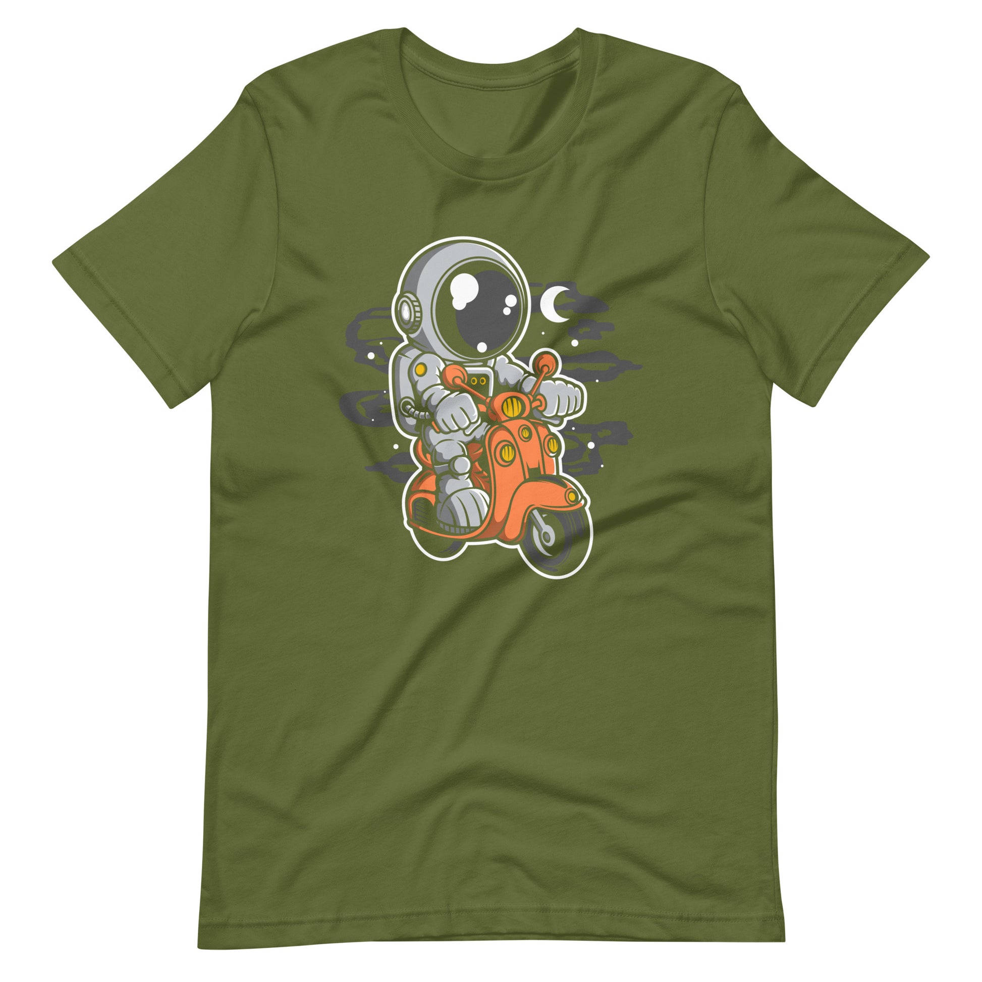 Astronaut Scooter 2 - Men's t-shirt - Olive Front