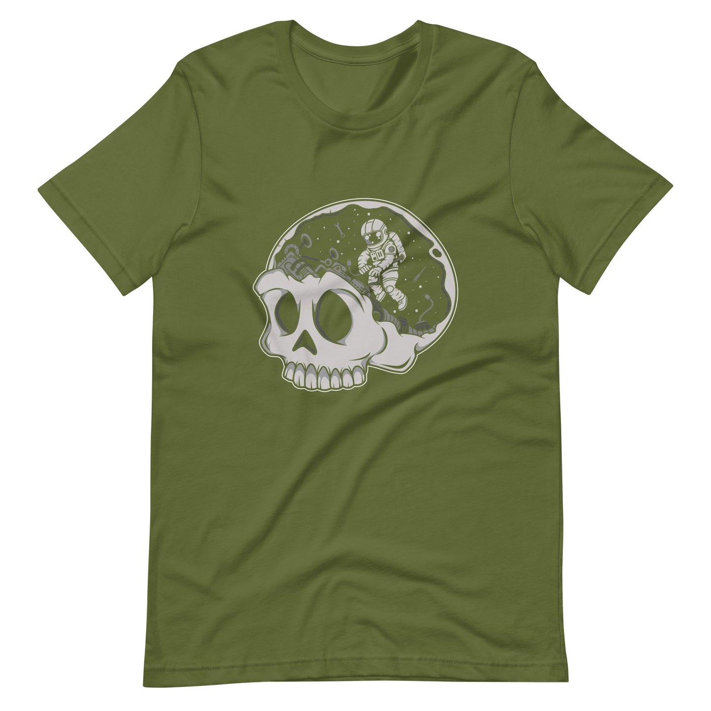 Astronaut Skull Brain - Men's t-shirt - Olive Front