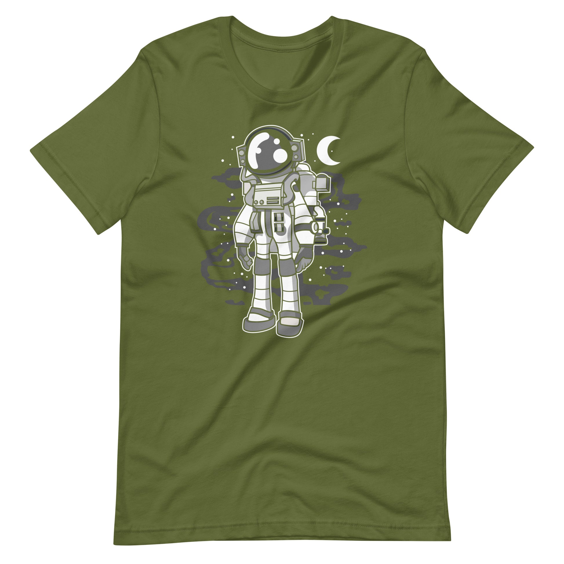 Astronaut Stand - Men's t-shirt - Olive Front