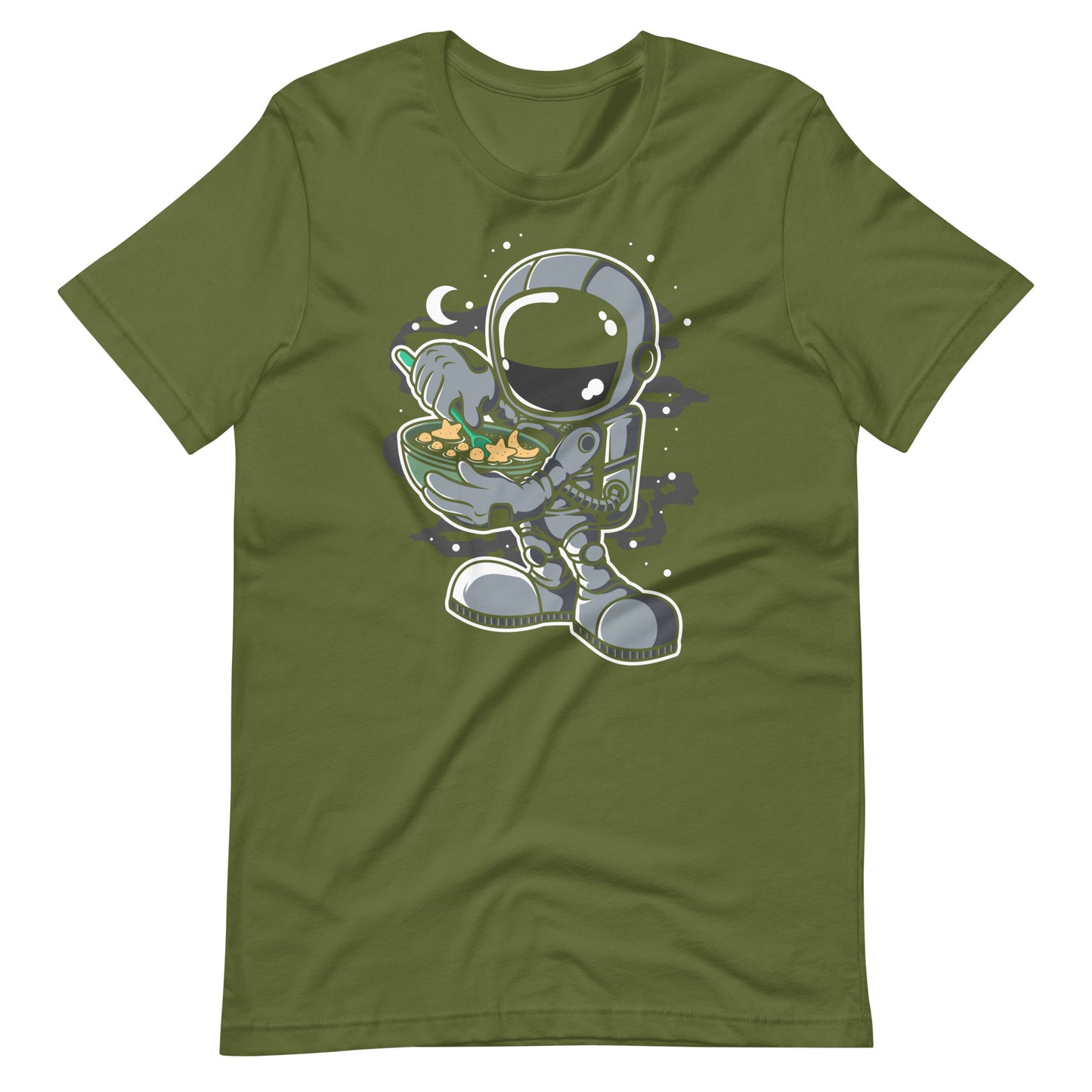 Astronaut Star Flakes - Men's t-shirt - Olive Front