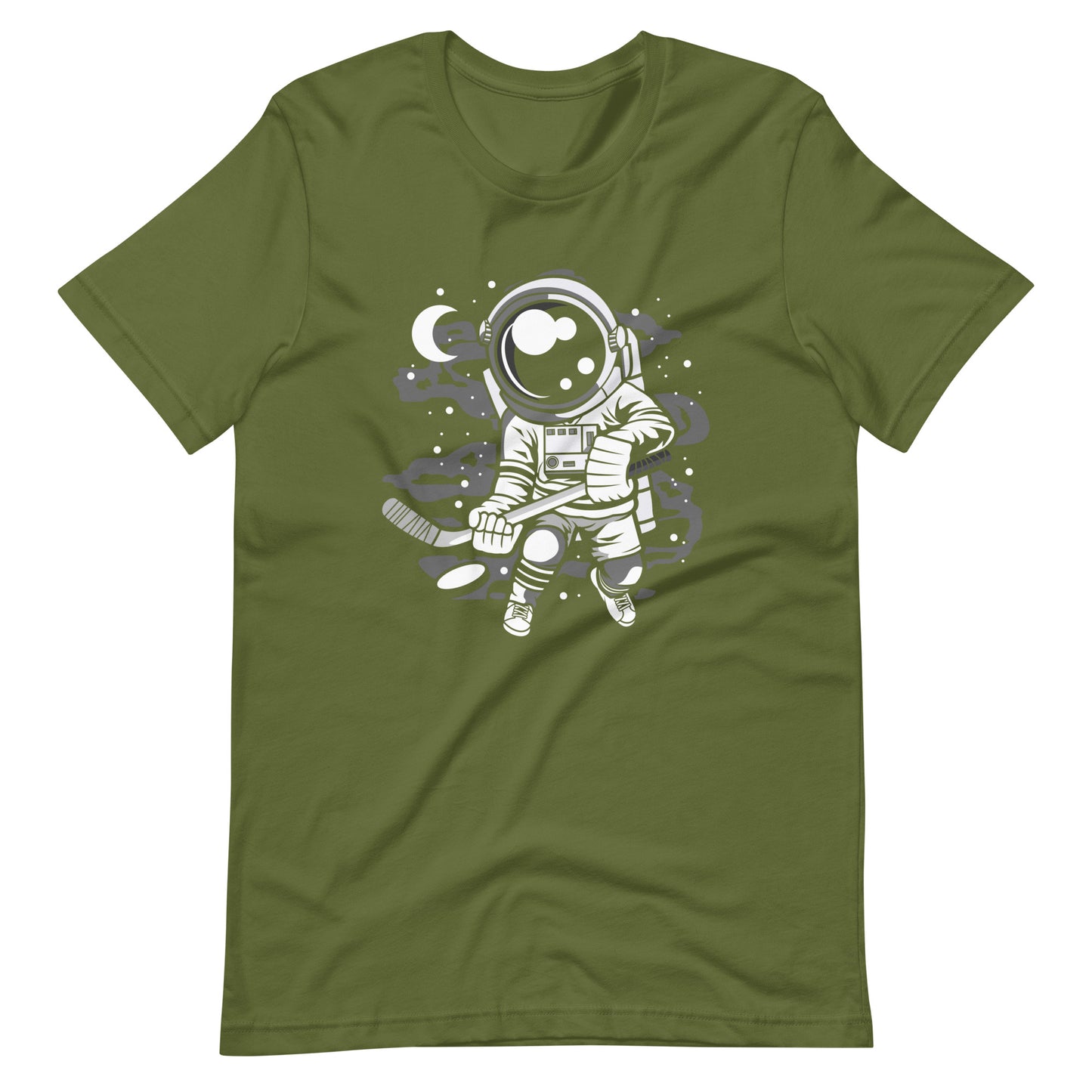 Astronaut Hockey Player - Men's t-shirt - Olive Front