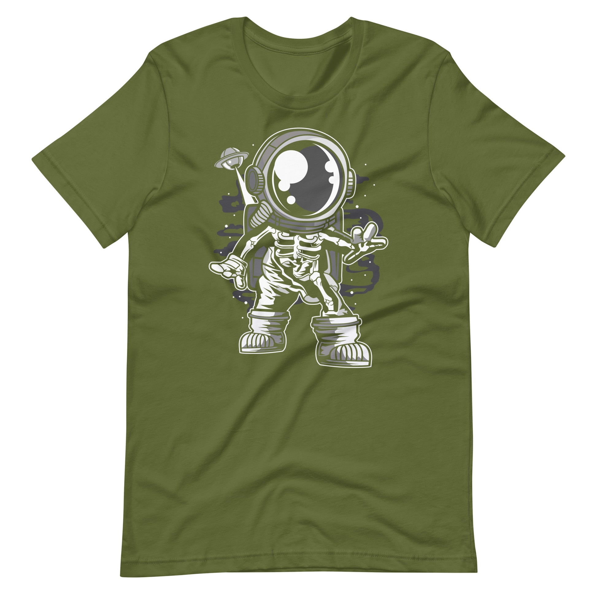 Astronaut Space Skeleton - Men's t-shirt - Olive Front