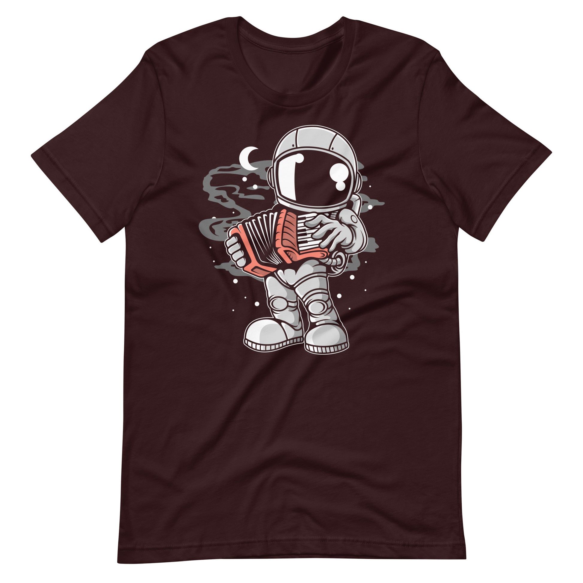 Astronaut Accordion - Men's t-shirt - Oxblood Black Front