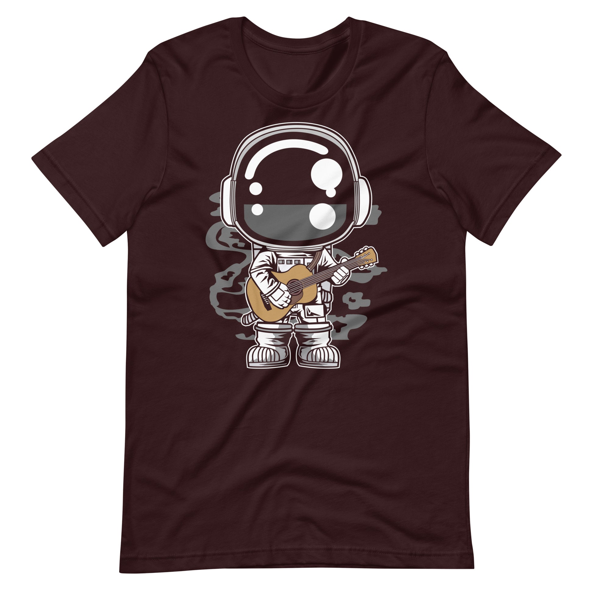 Astronaut Acoustic Guitar - Men's t-shirt - Oxblood Black Front