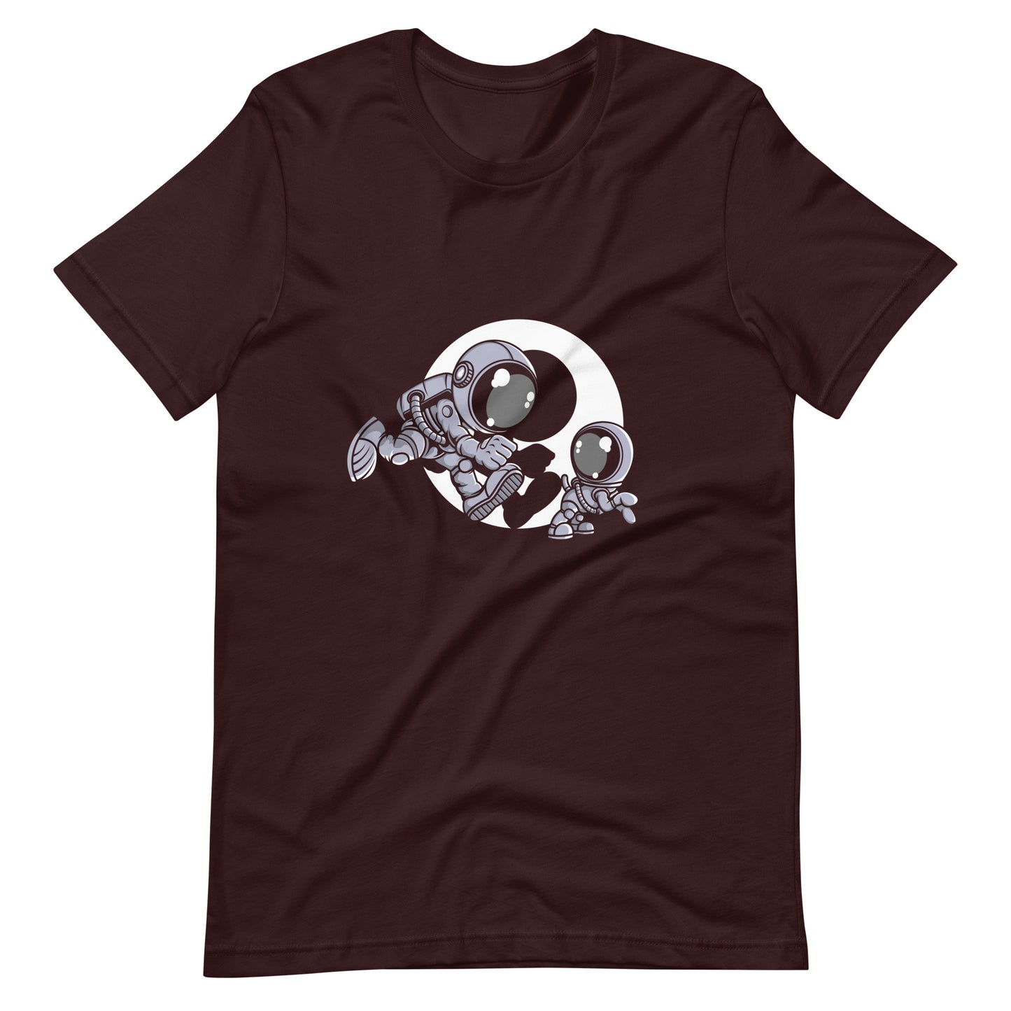 Astronaut and Little Dog - Men's t-shirt - Oxblood Black Front