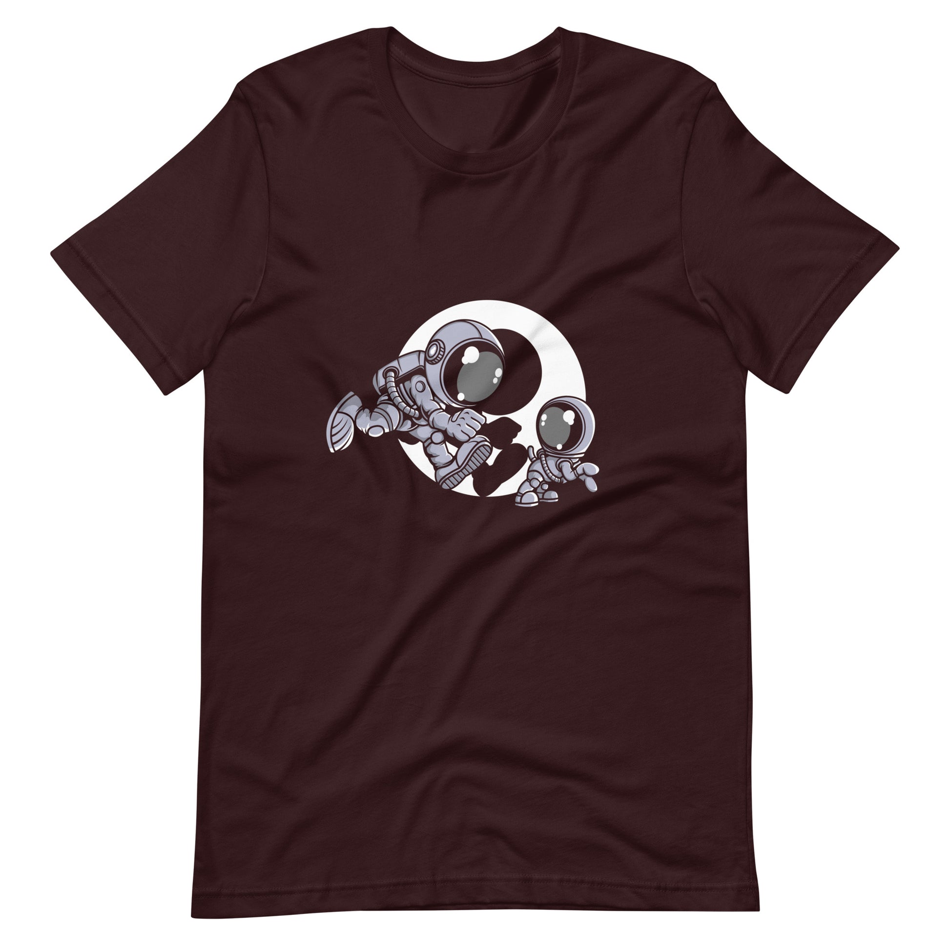 Astronaut and Little Dog - Men's t-shirt - Oxblood Black Front