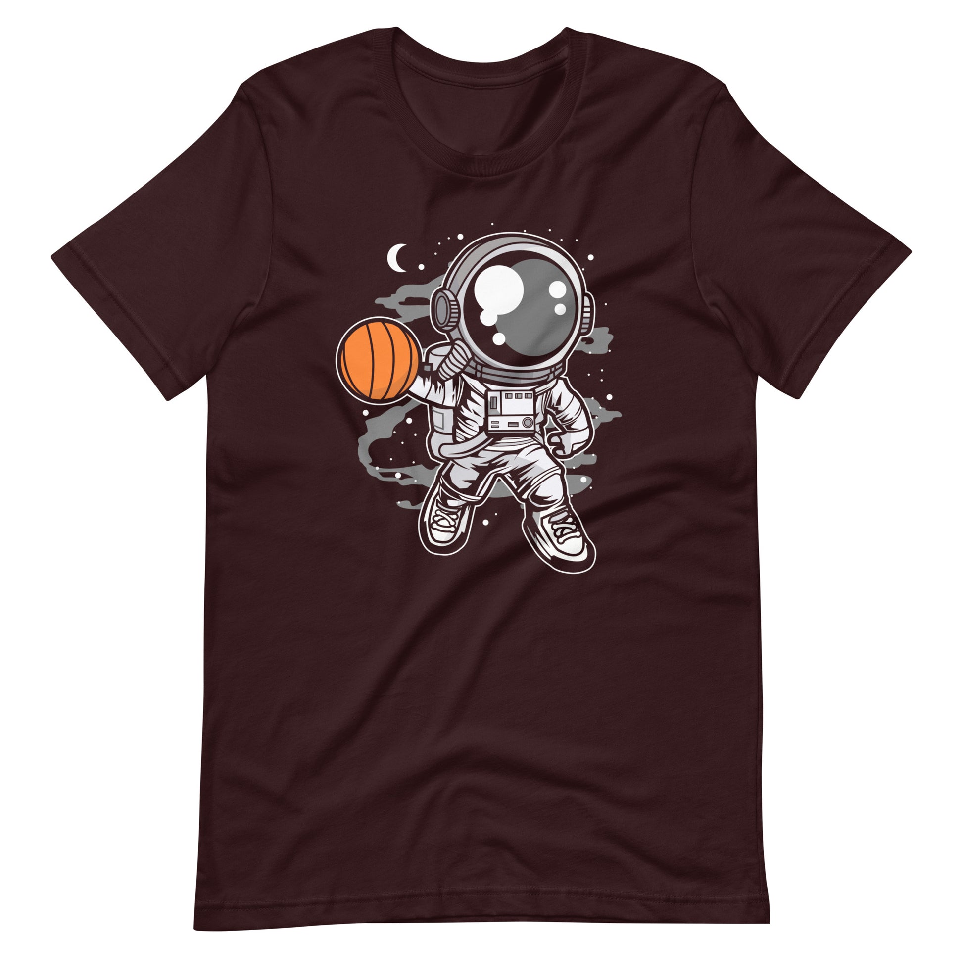 Astronaut Basketball - Men's t-shirt - Oxblood Black Front