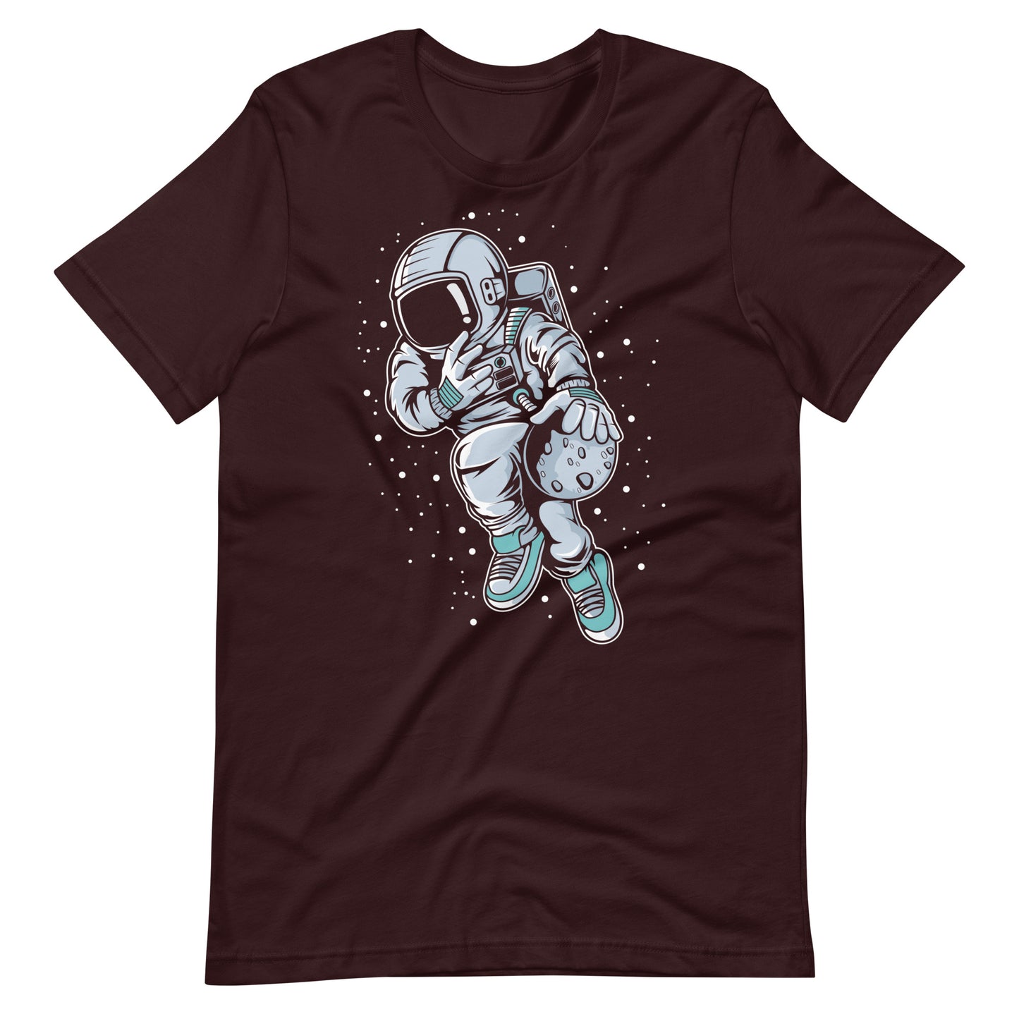 Astronaut Basketball 2 - Men's t-shirt - Oxblood Black Front