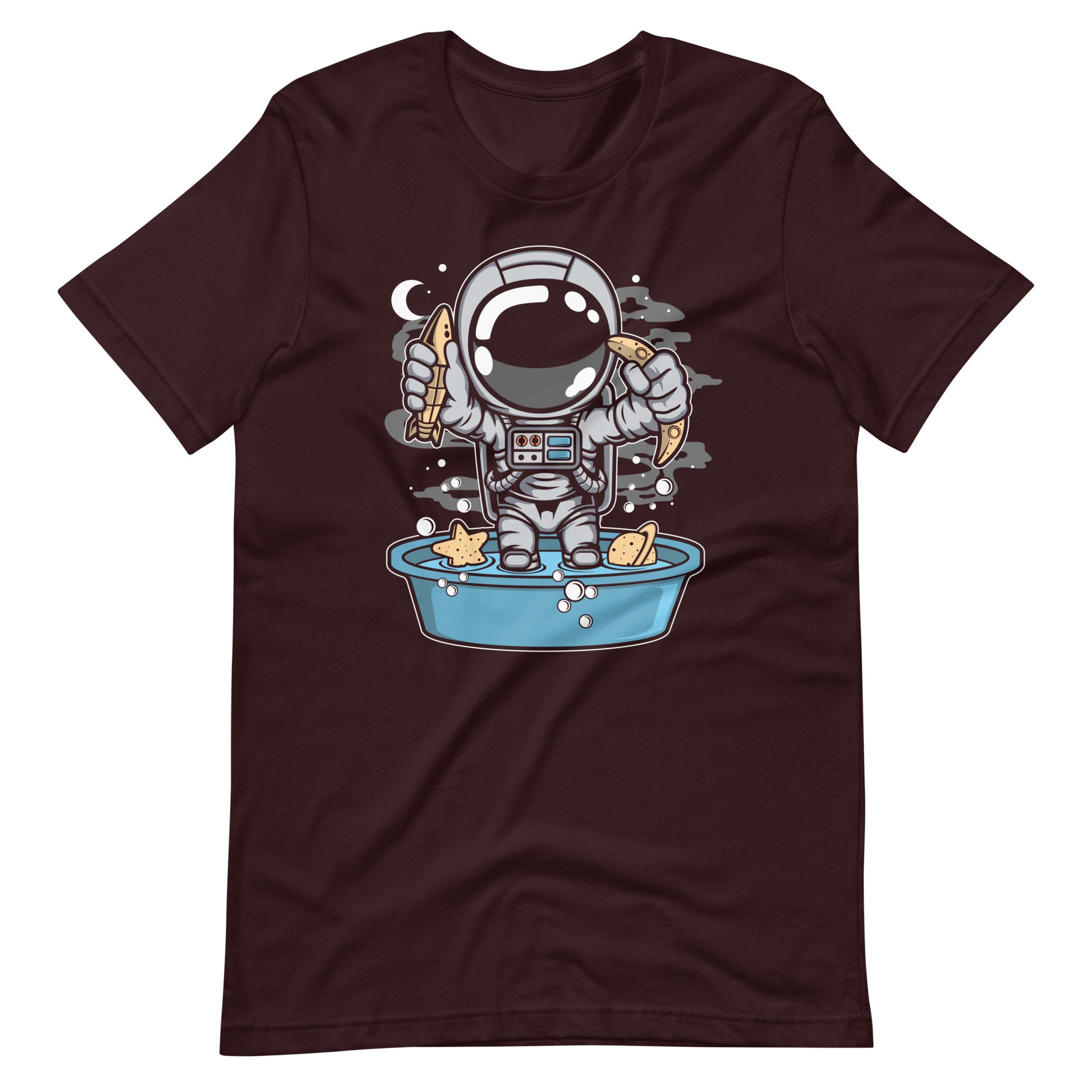 Astronaut Bathtub - Men's t-shirt - Oxblood Black Front