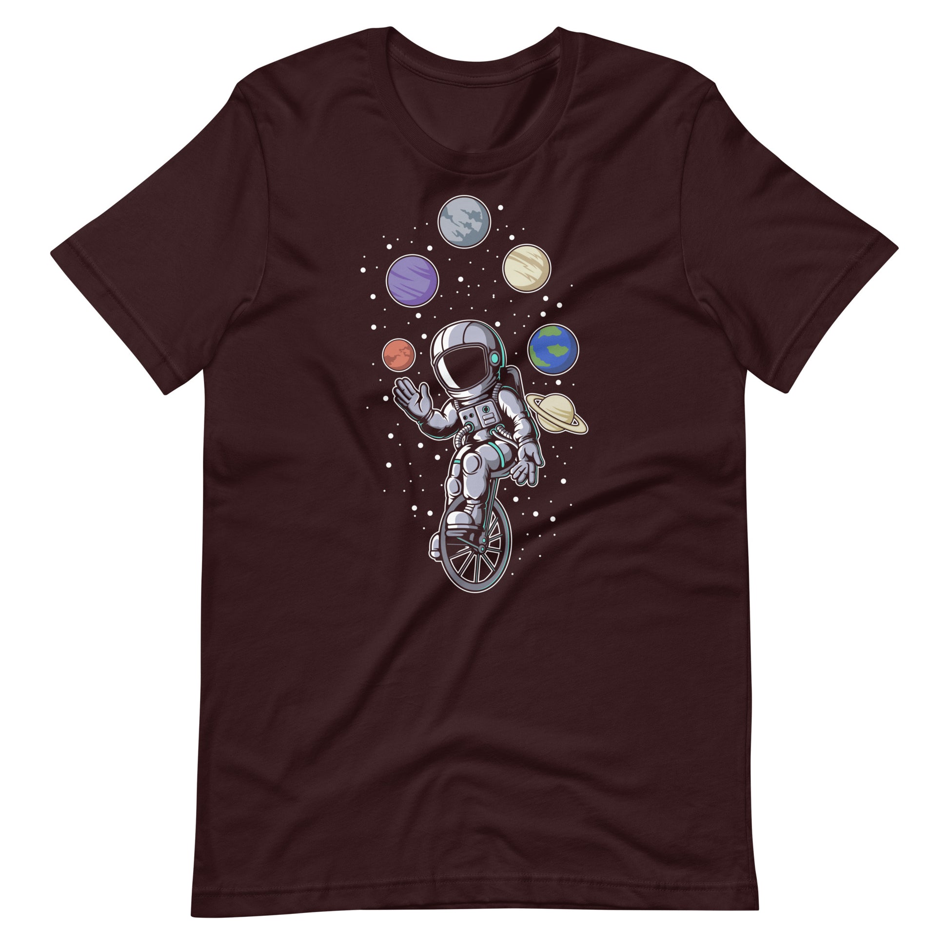 Astronaut Circus - Men's t-shirt - Oxblood Black Front