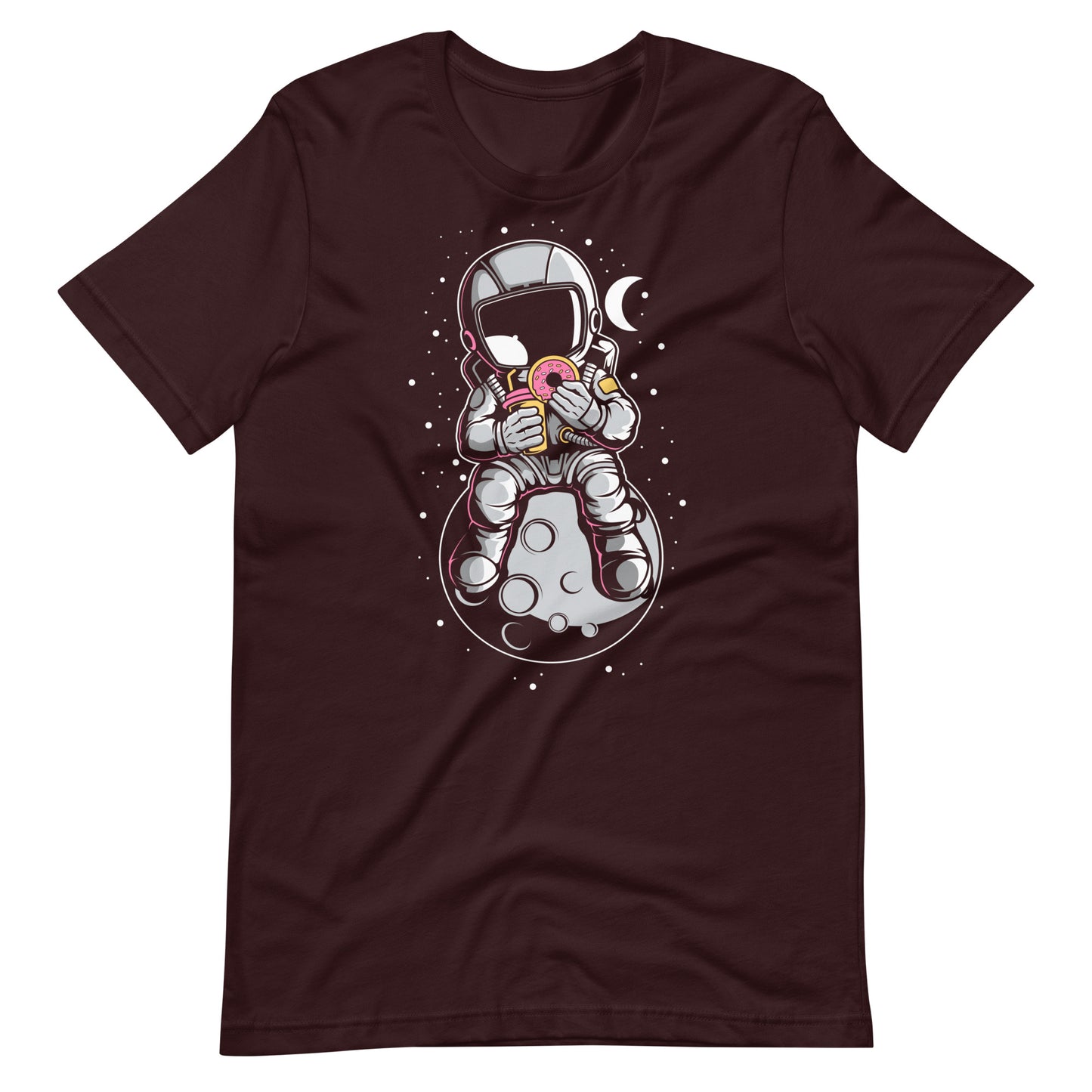 Astronaut Donuts - Men's t-shirt - Oxblood Black Front