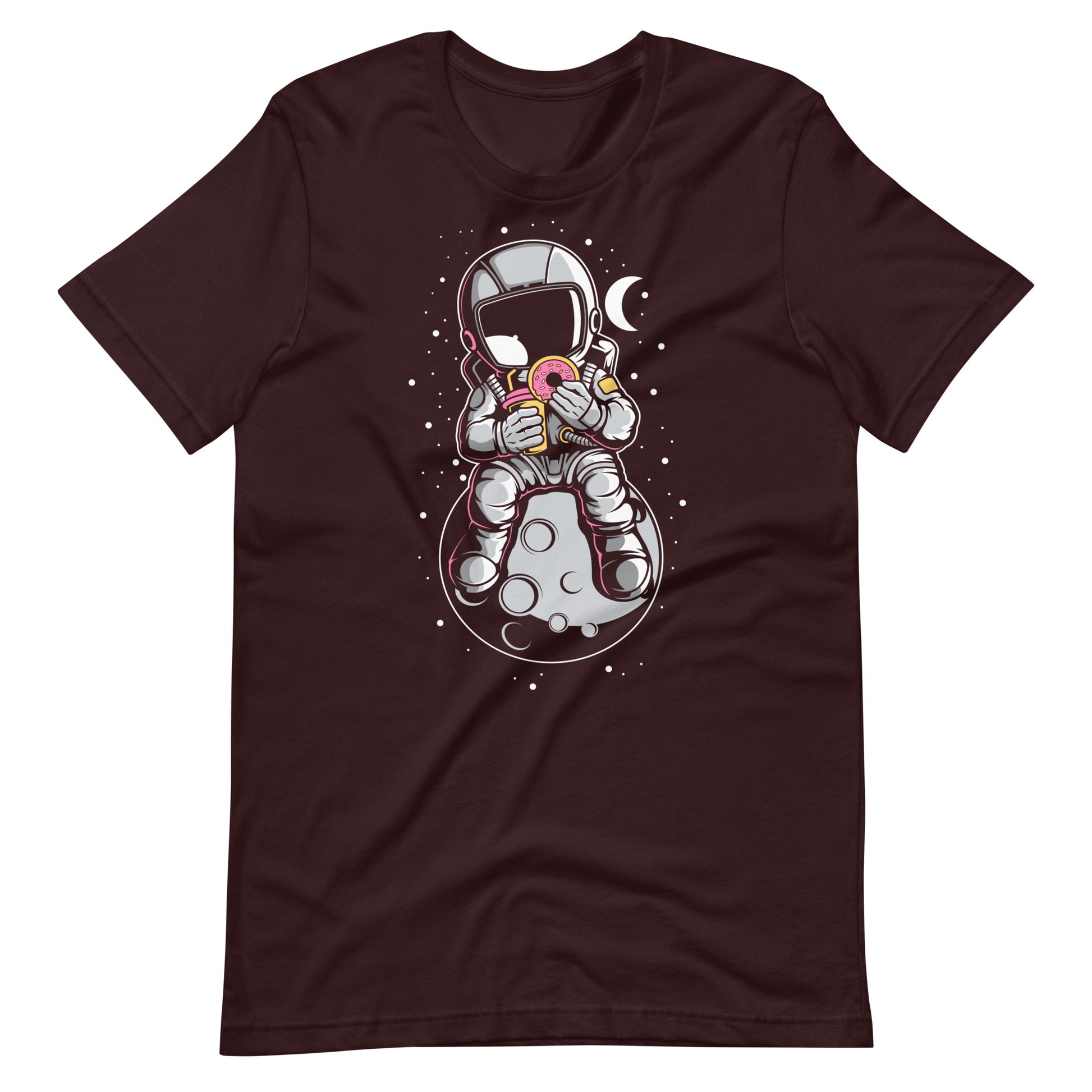 Astronaut Donuts - Men's t-shirt - Oxblood Black Front