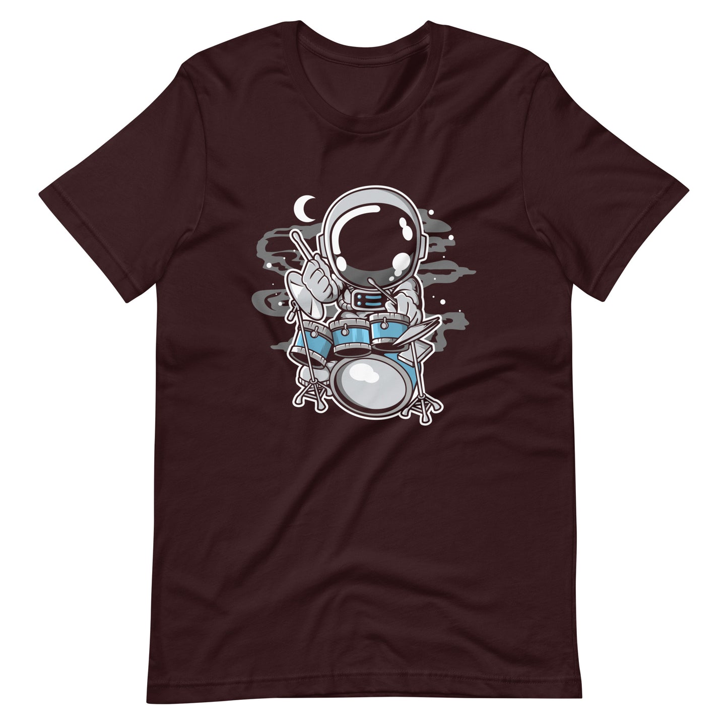 Astronaut Drummer - Men's t-shirt - Oxblood Black Front