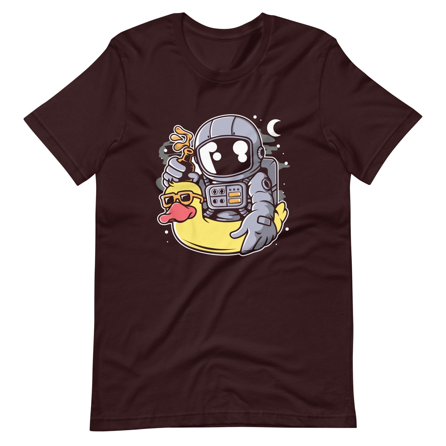 Astronaut Duck Balloon - Men's t-shirt - Oxblood Black Front