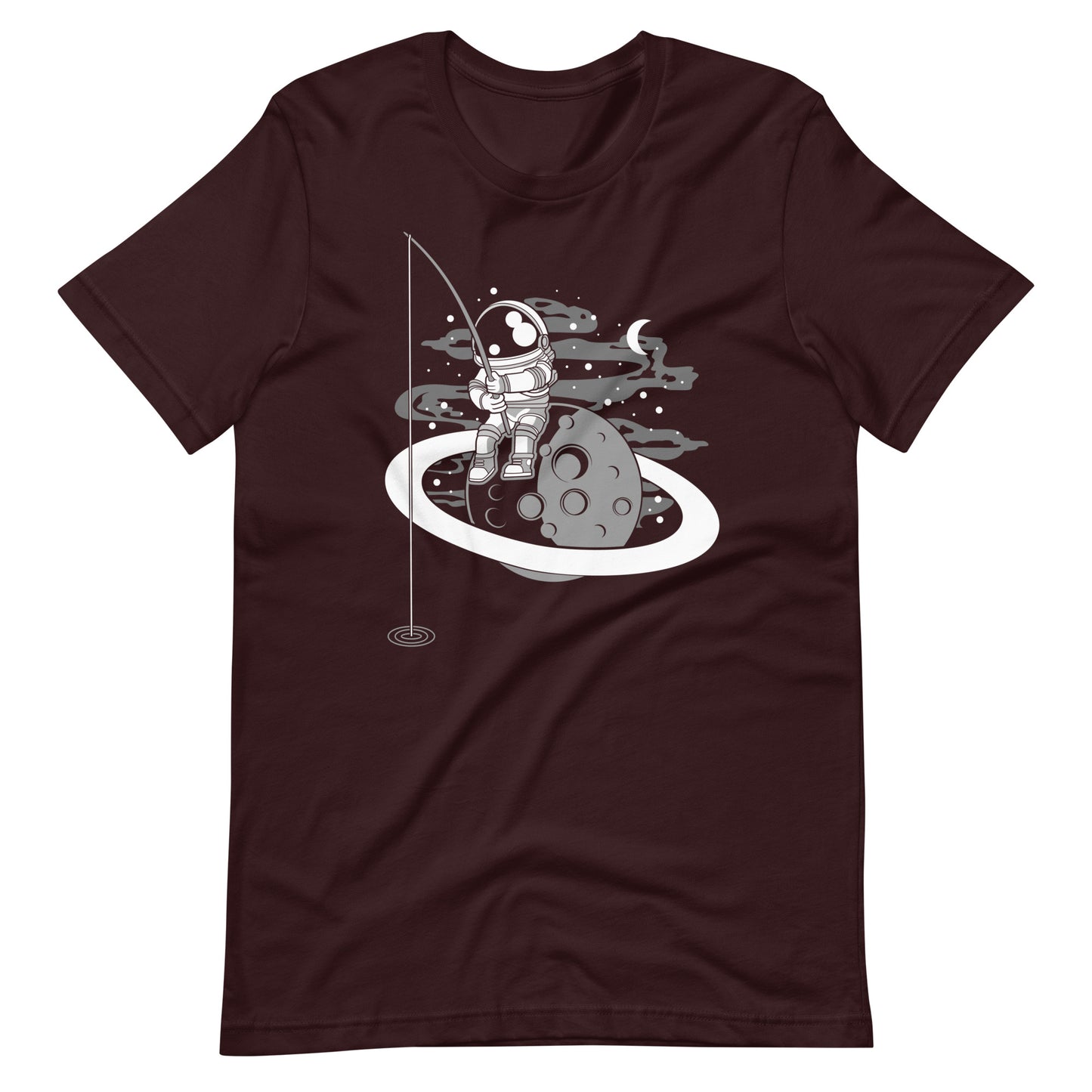 Astronaut Fishing - Men's t-shirt - Oxblood Black Front