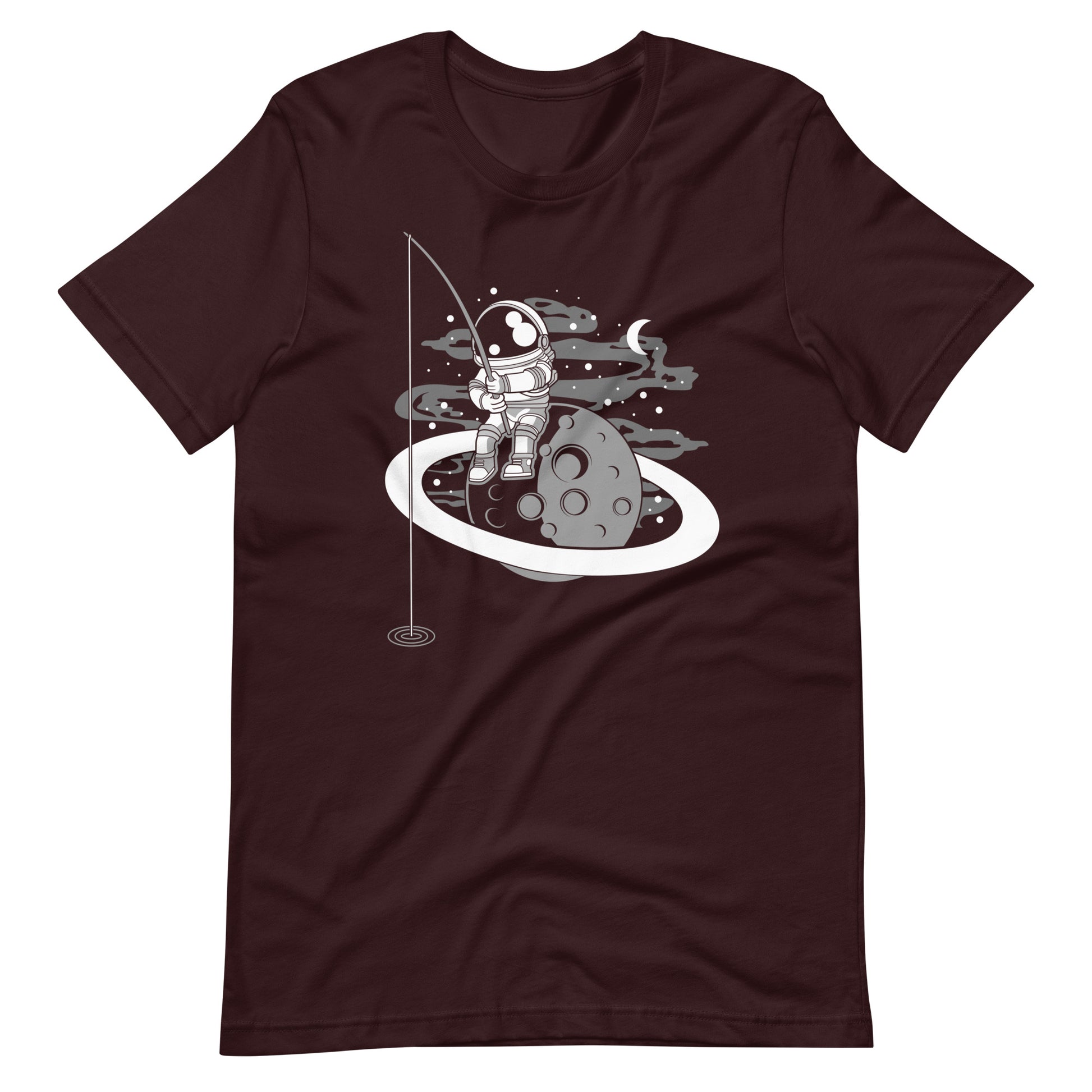 Astronaut Fishing - Men's t-shirt - Oxblood Black Front