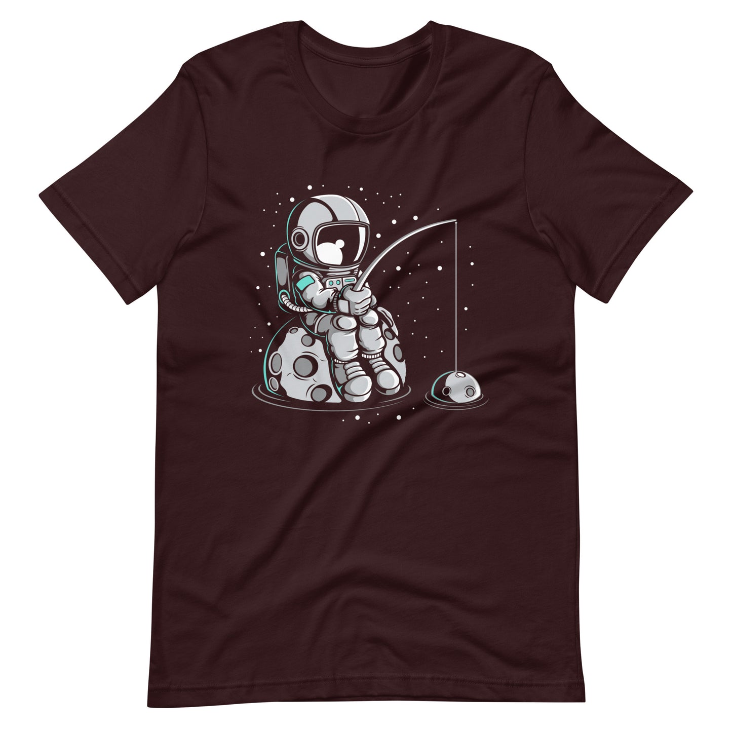 Astronaut Fishing 2 - Men's t-shirt - Oxblood Black Front