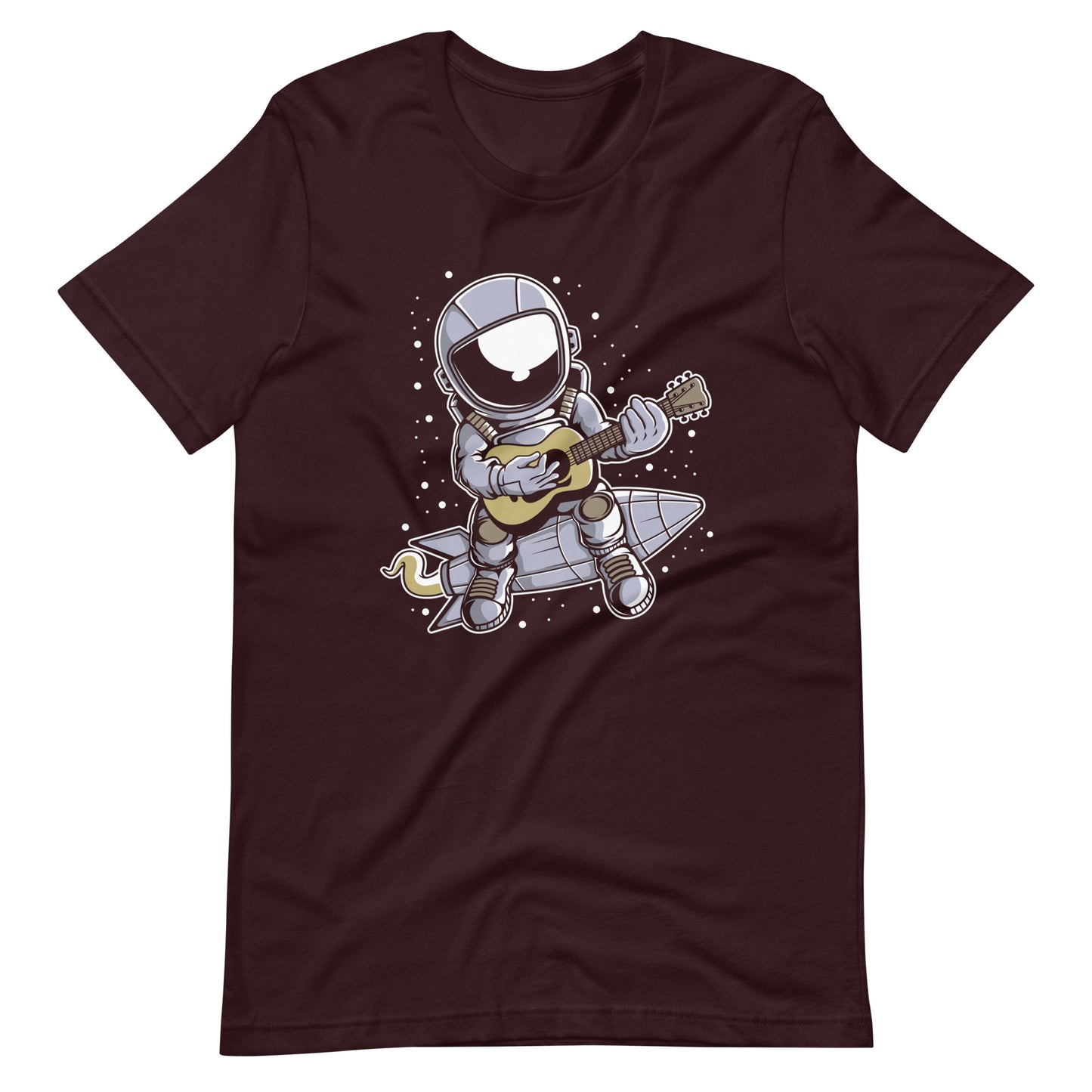 Astronaut Guitar - Men's t-shirt - Oxblood Black Front