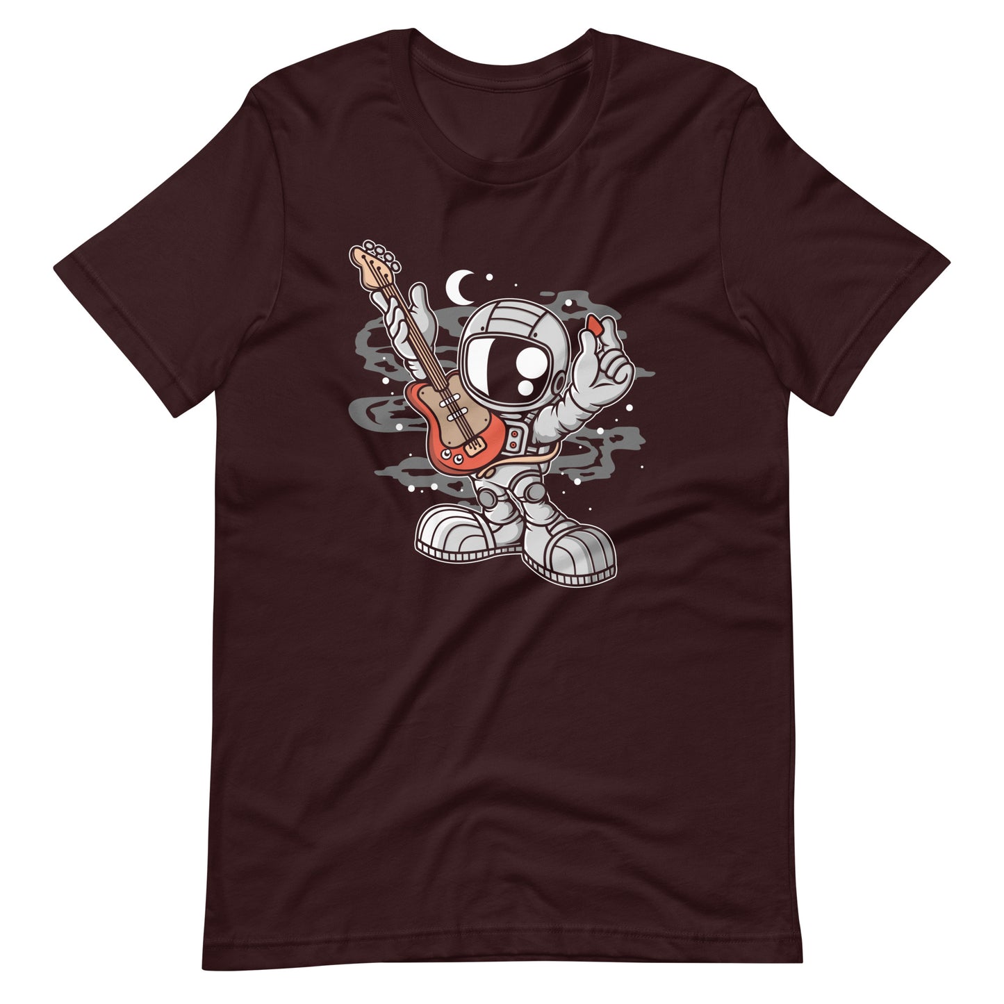 Astronaut Guitar 2 - Men's t-shirt - Oxblood Black Front