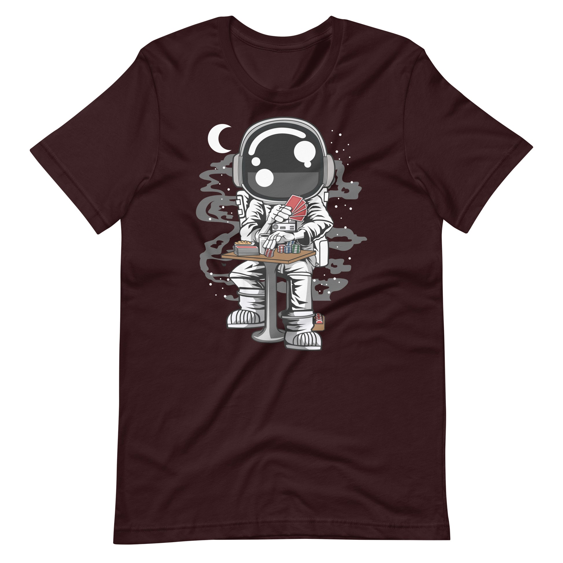 Astronaut Gambler - Men's t-shirt - Oxblood Black Front