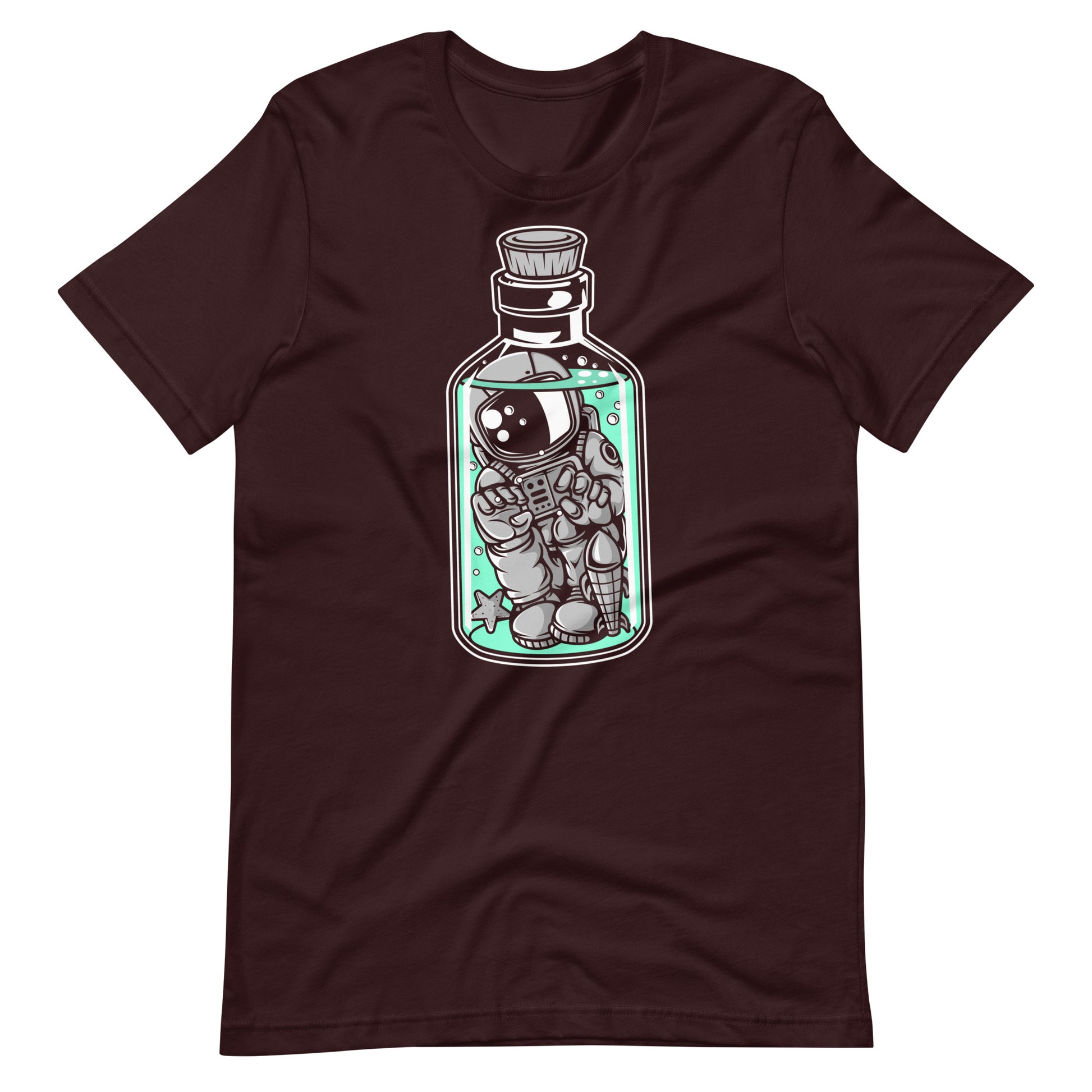 Astronaut in the Bottle - Men's t-shirt - Oxblood Black Front