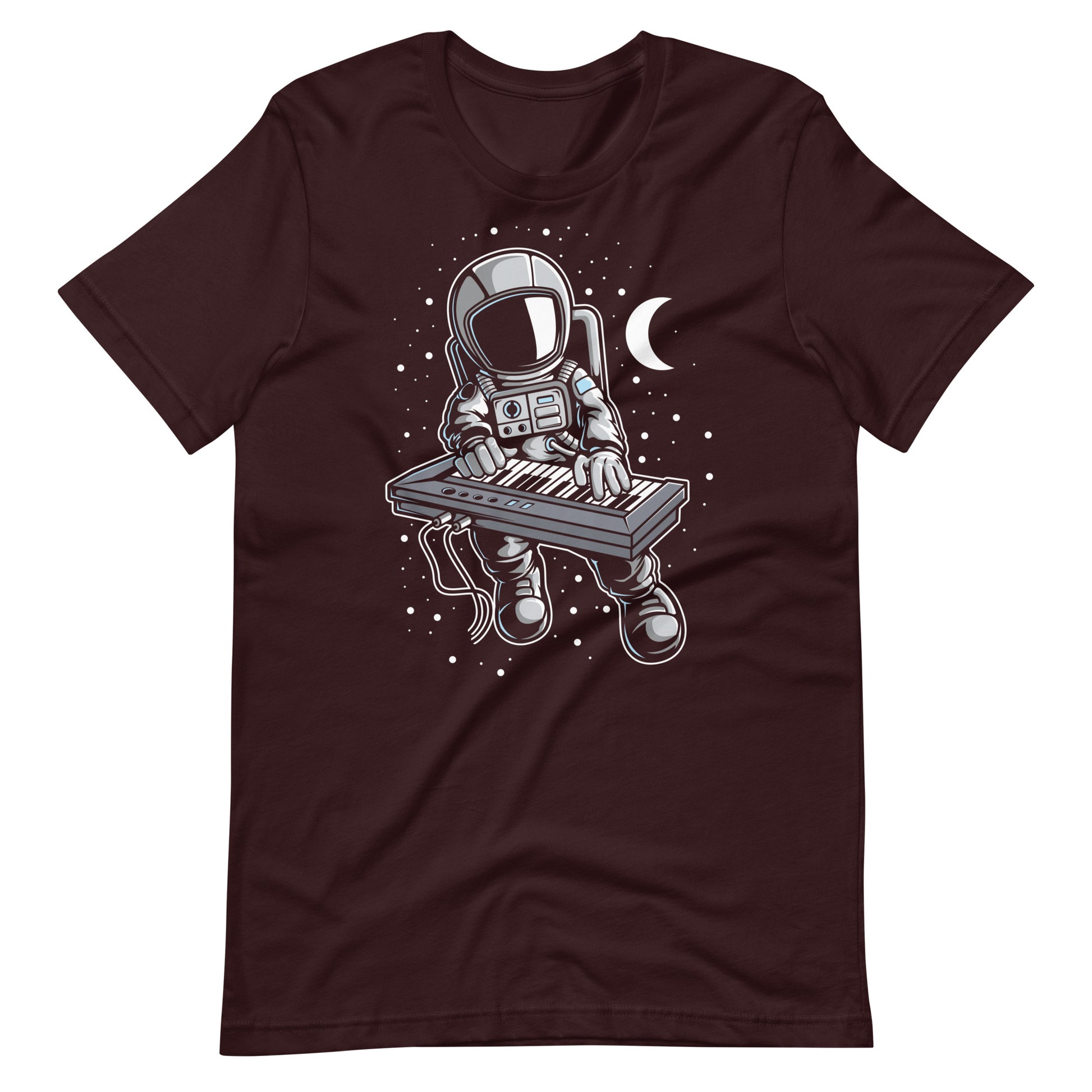 Astronaut Keyboard - Men's t-shirt - Oxblood Black Front