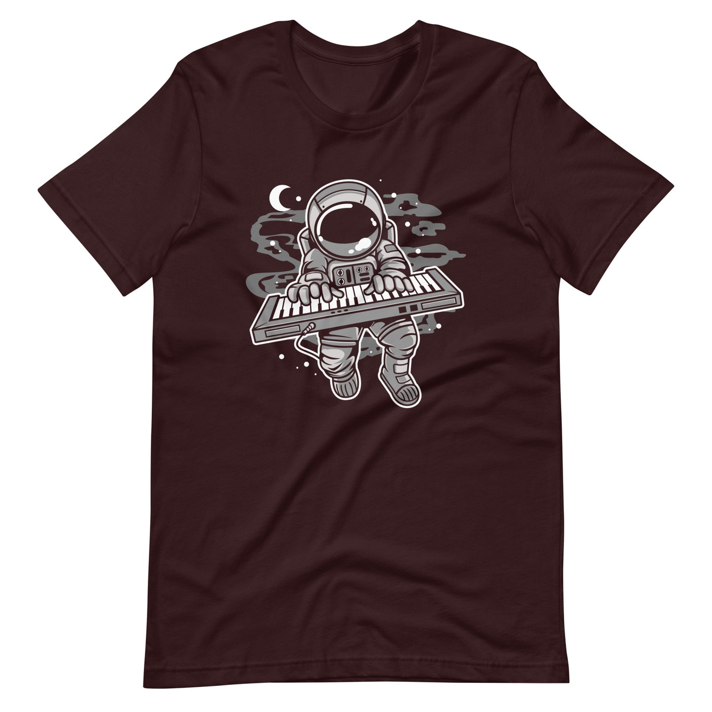 Astronaut Keyboard 2 - Men's t-shirt  - Oxblood Black Front