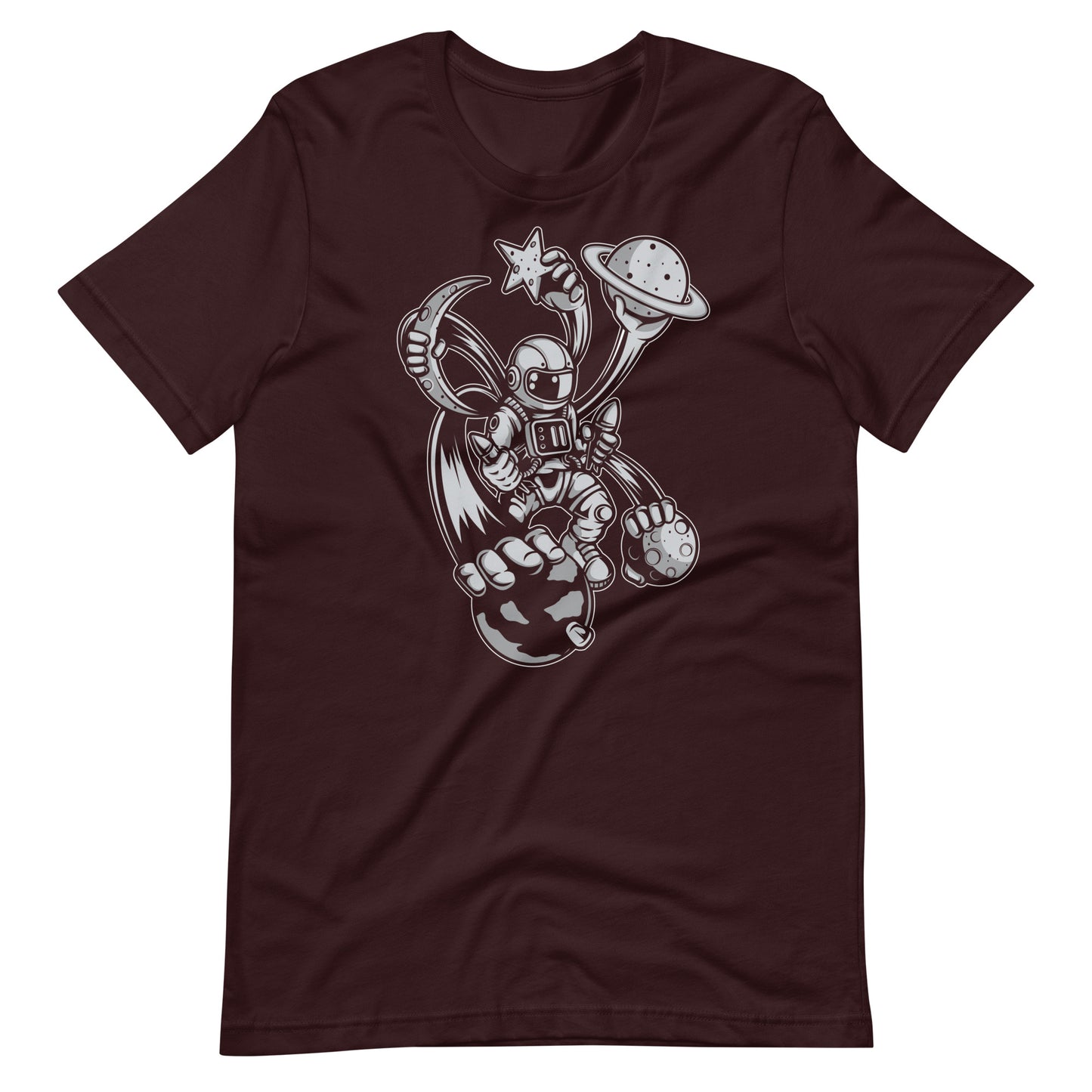 Astronaut Multiple Hands - Men's t-shirt - Oxblood Black Front